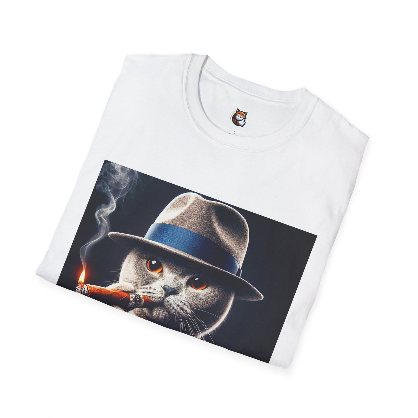 Russian Blue Cat  smoking and cigars T-Shirt