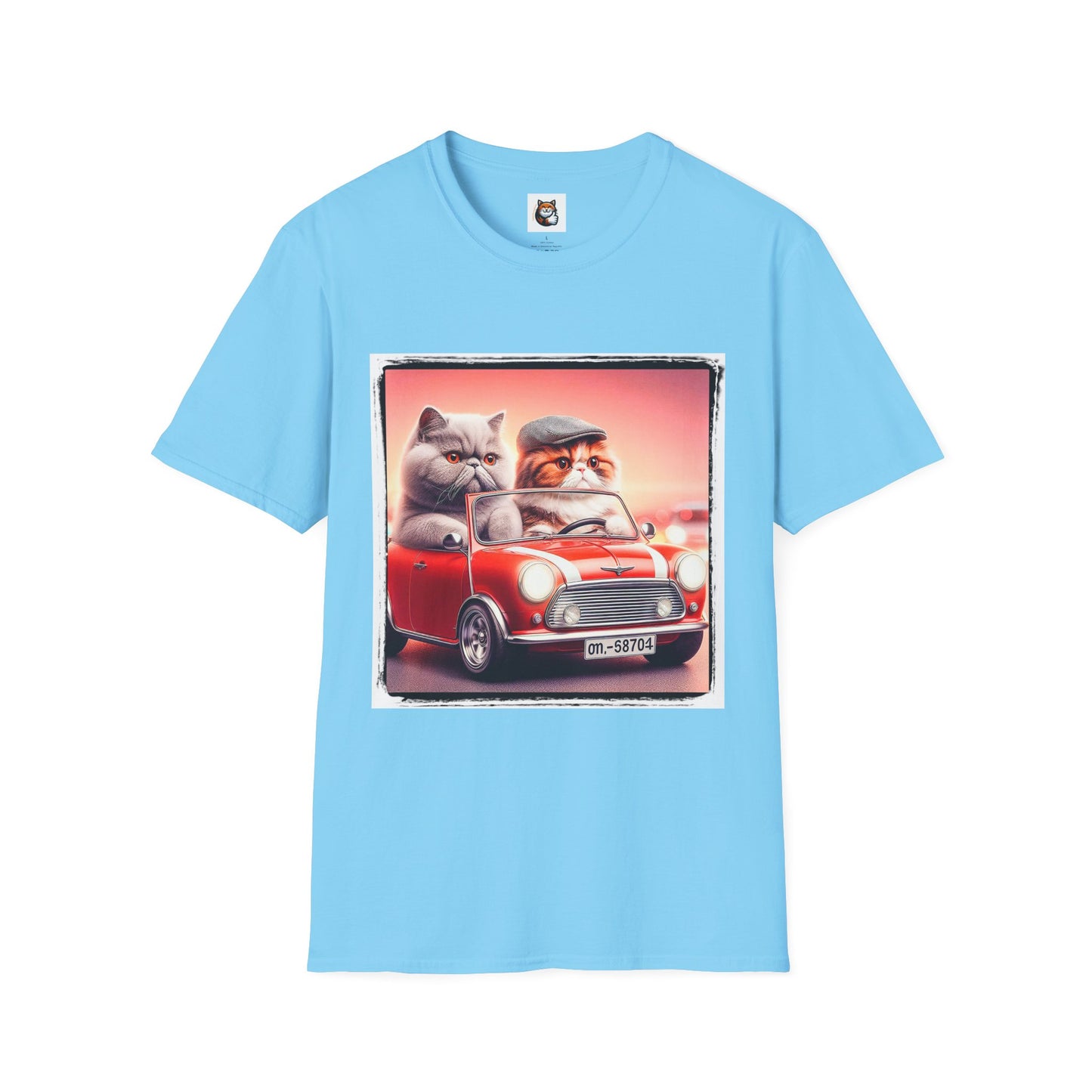 Wacky Exotic Shorthair Cat Unisex Softstyle T-Shirt