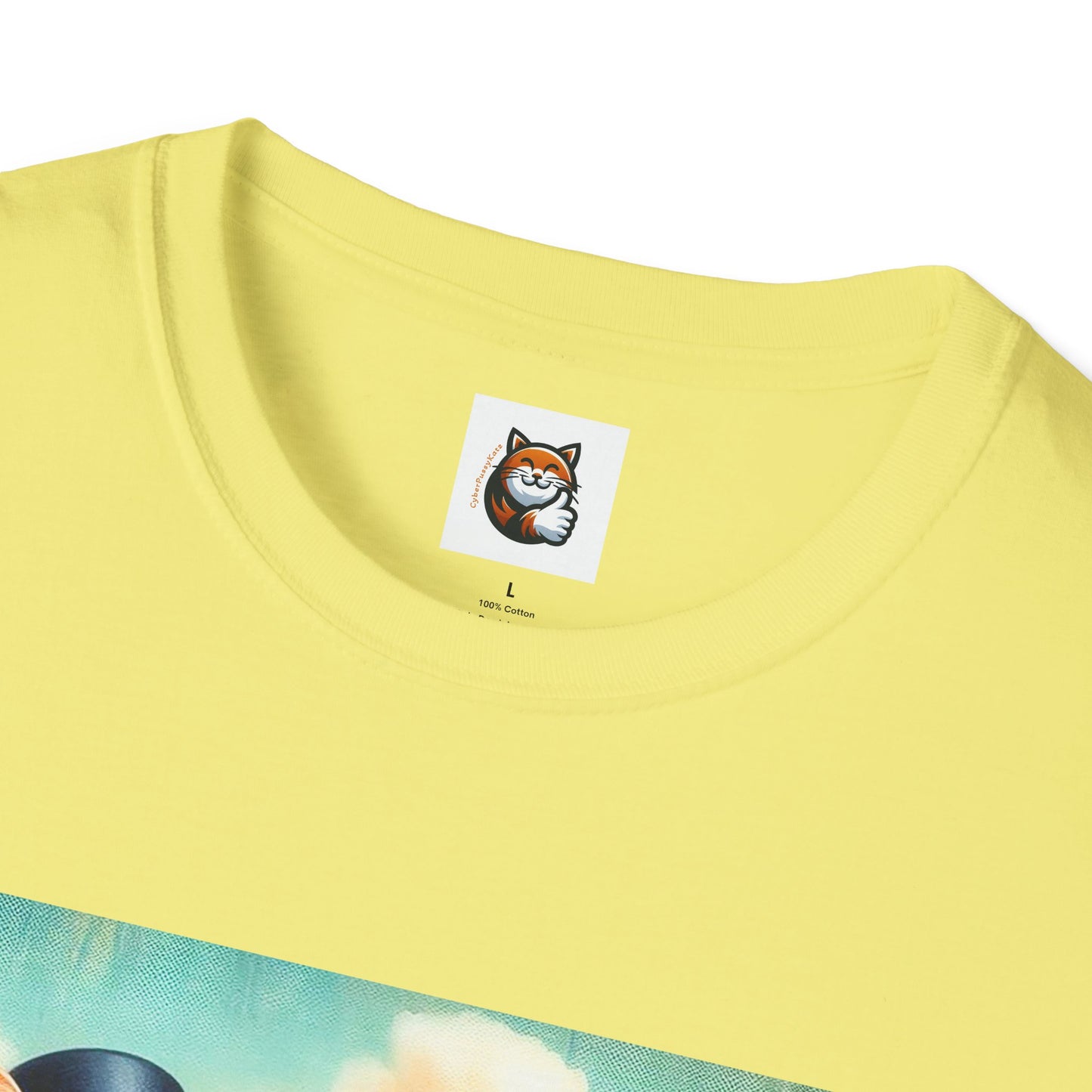 Wacky Domestic Cat Unisex Softstyle T-Shirt