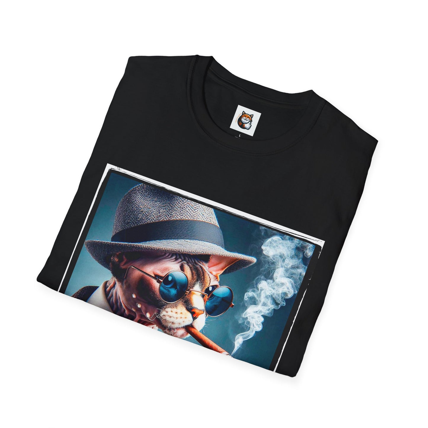 Devon Rex Cat smoking Softstyle T-Shirt