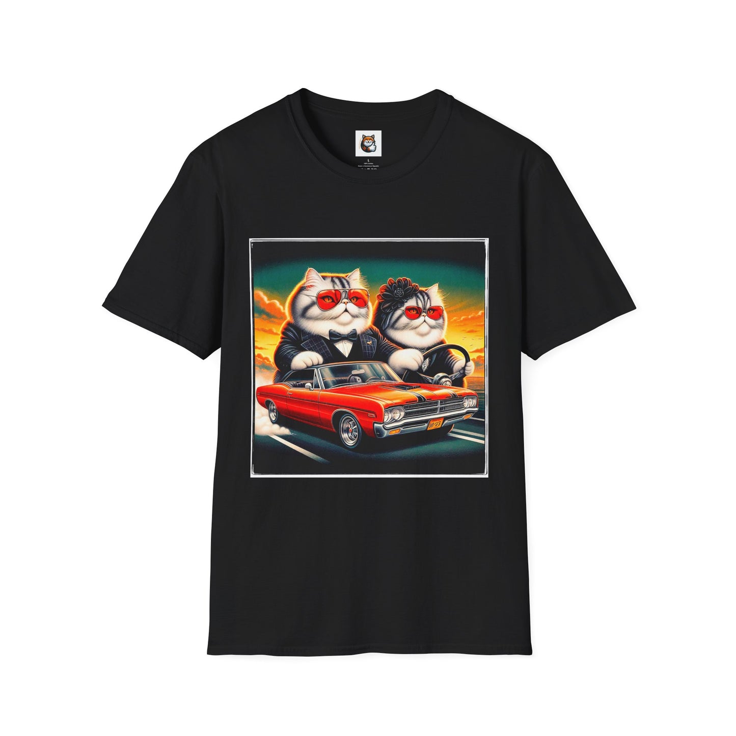 Wacky Exotic Shorthair Cat Unisex Softstyle T-Shirt