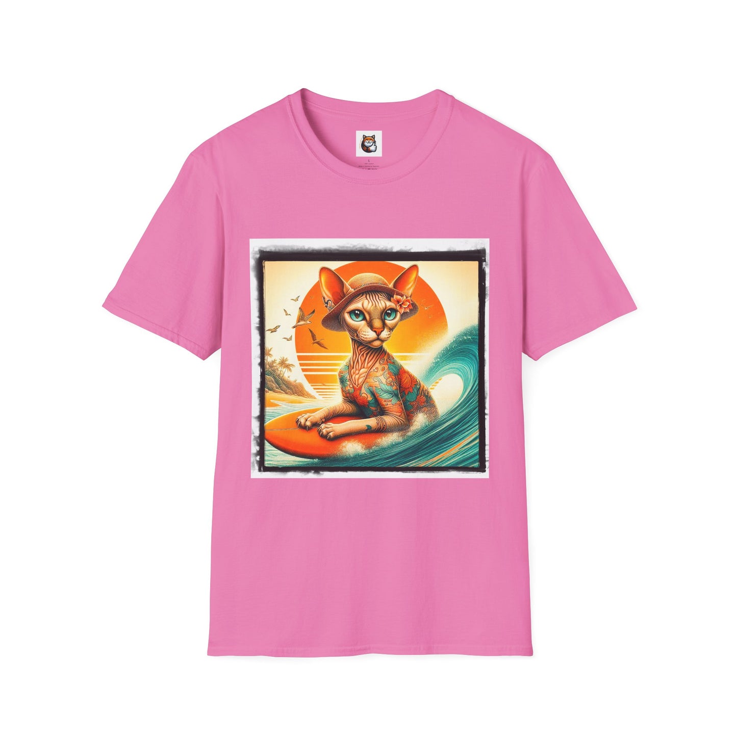 Devon Rex Cat Unisex Softstyle T-Shirt