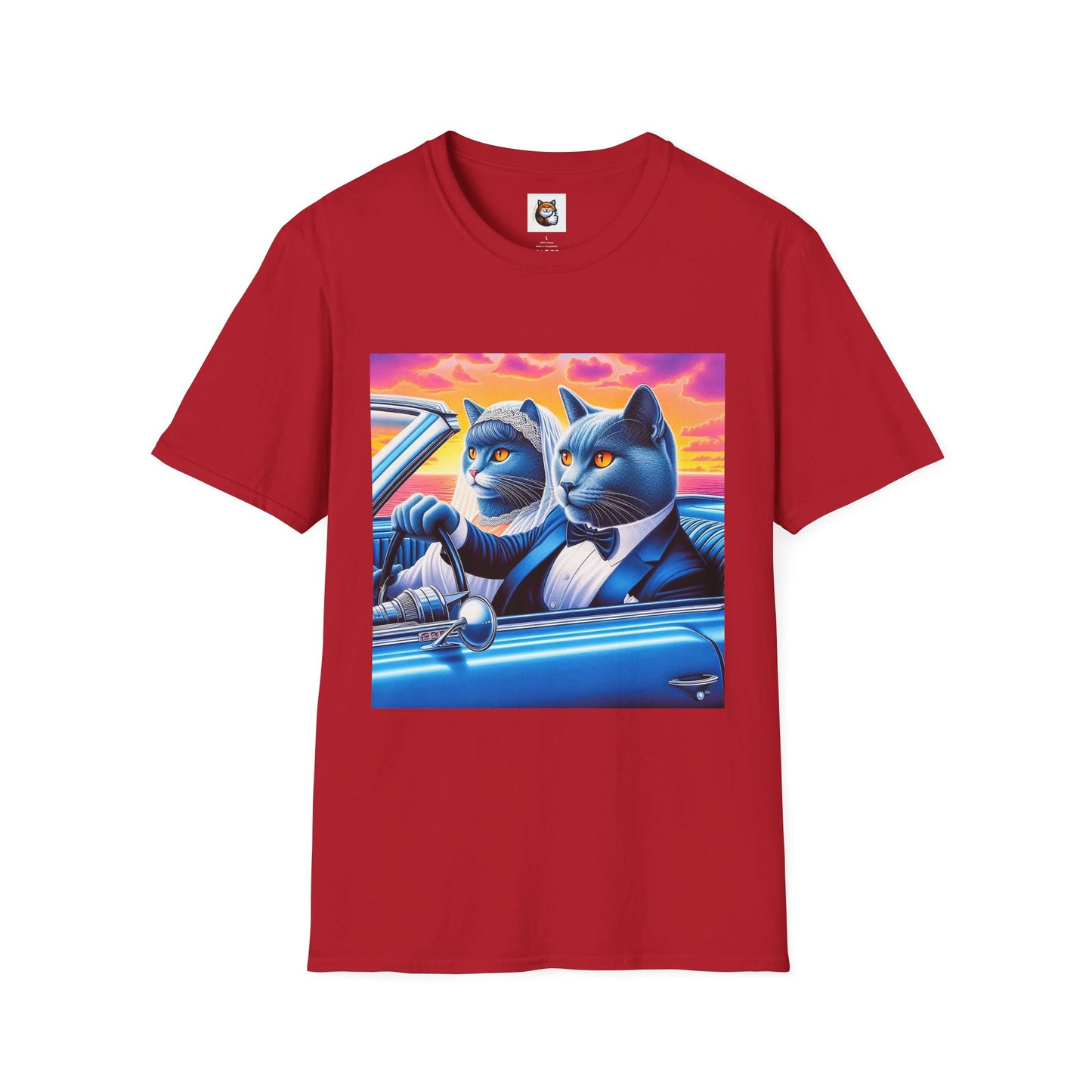 Russian Blue Cat  just married T-Shirt