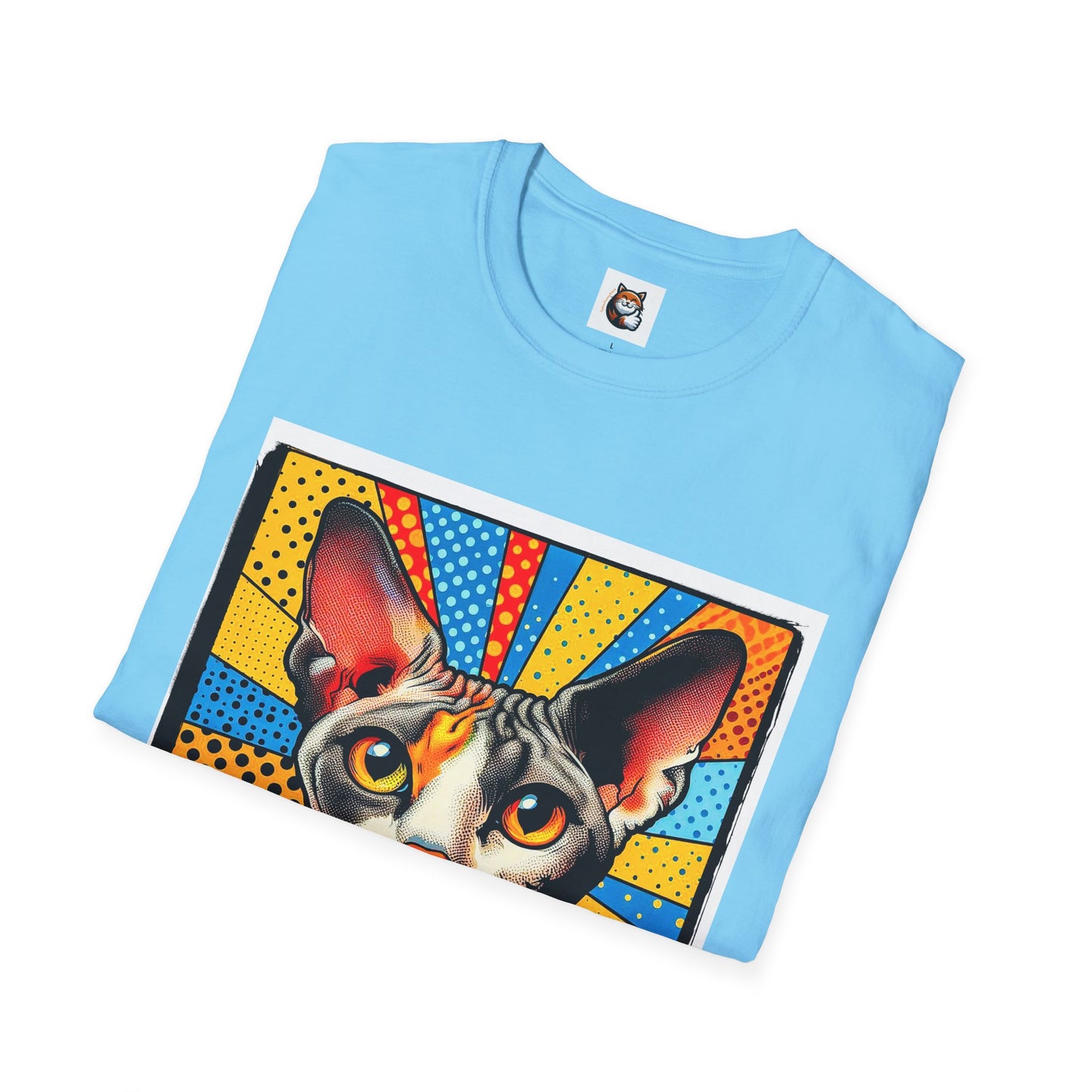 Devon Rex Comic book  Unisex Softstyle T-Shirt