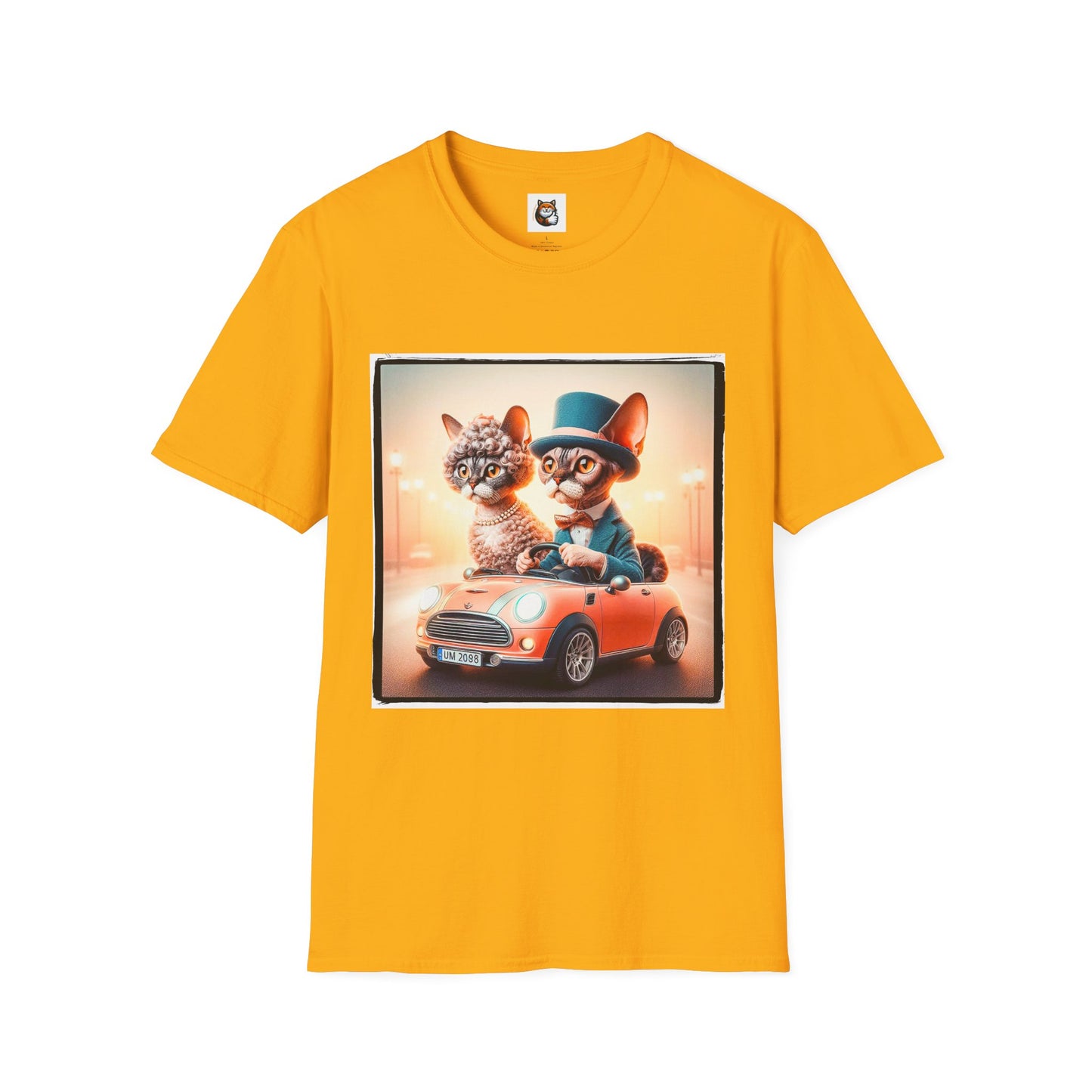 Wacky  Devon Rex Cat Unisex Softstyle T-Shirt