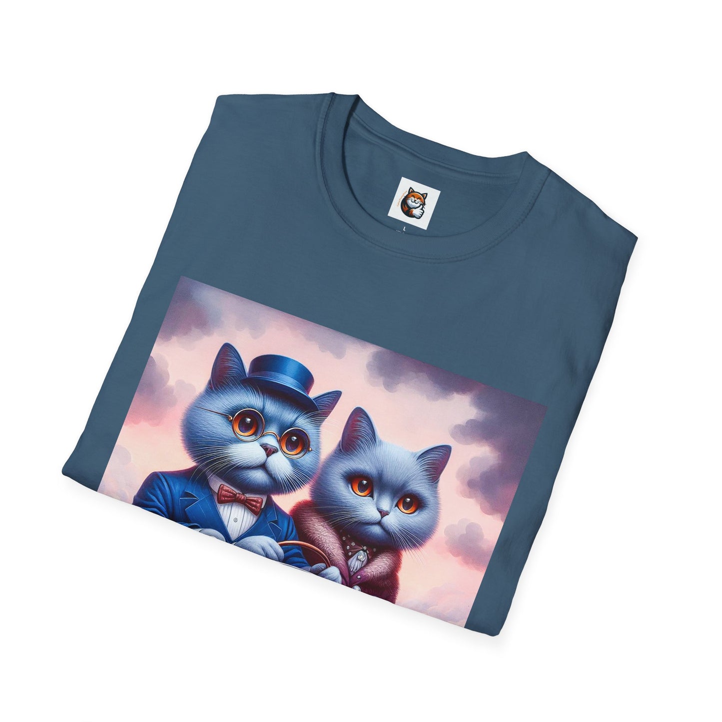 Russian Blue Cat tiny car  T-Shirt
