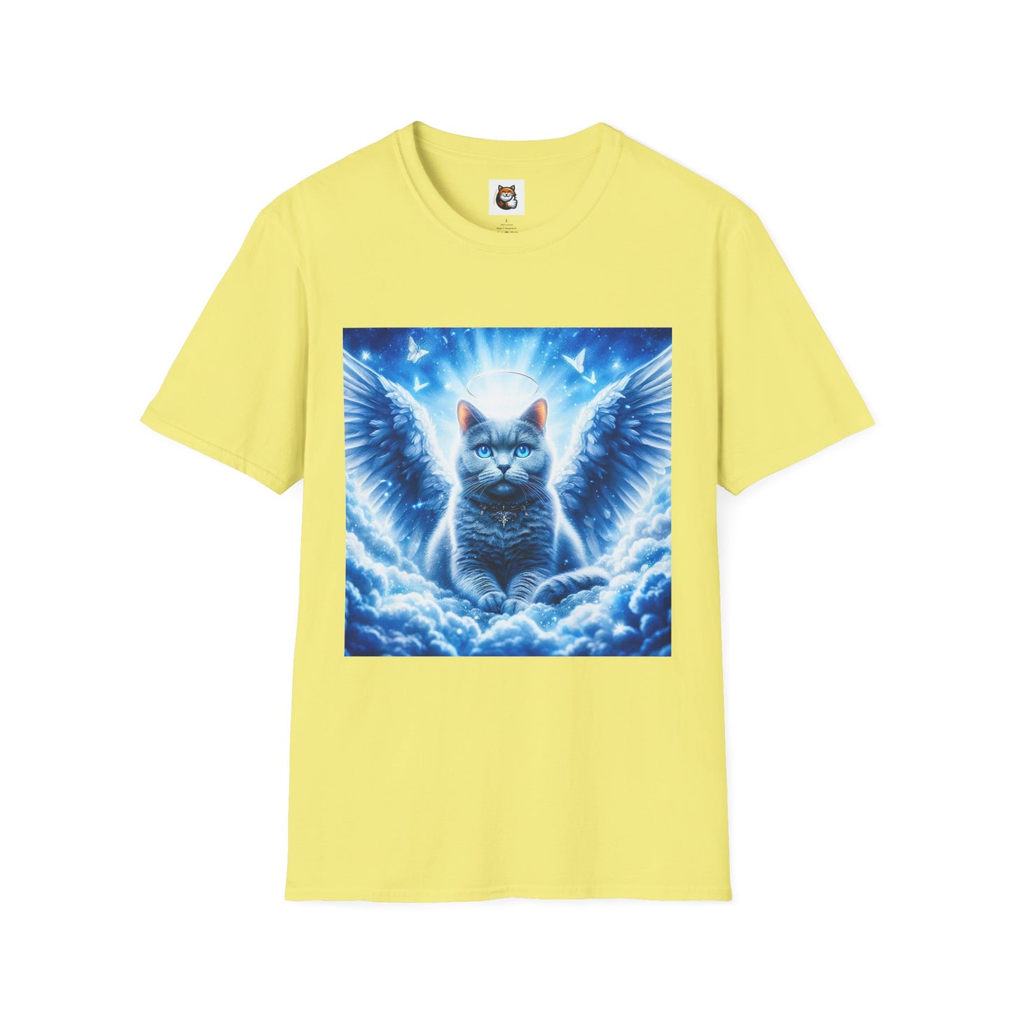 Russian Blue Cat Unisex Softstyle T-Shirt