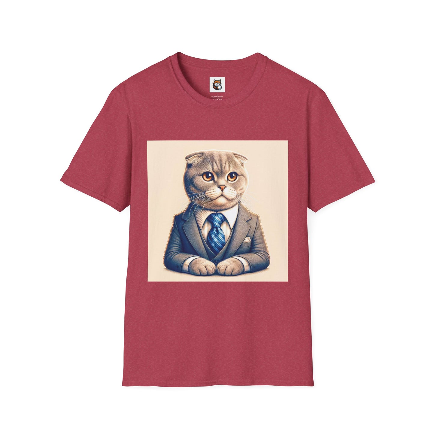 Scottish Fold Cat suit and tie  T-Shirt