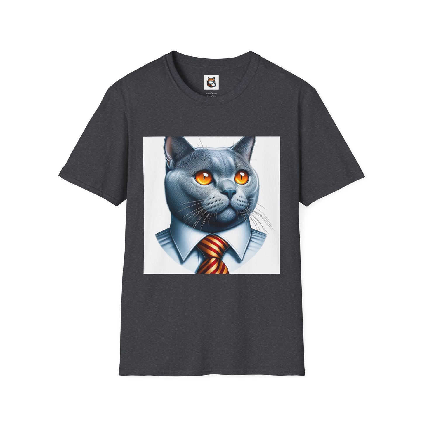 Russian Blue Cat suit and tie  T-Shirt
