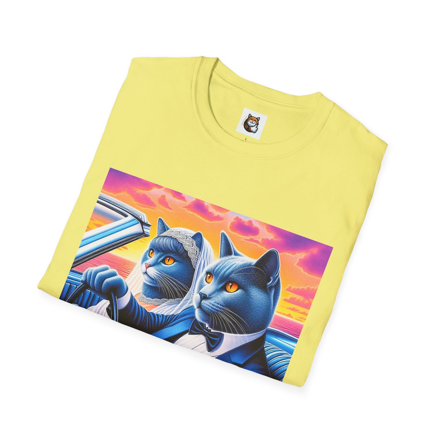 Russian Blue Cat  just married T-Shirt