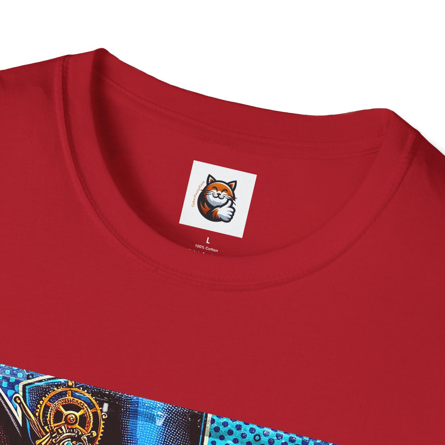 Devon Rex steam punk  Unisex Softstyle T-Shirt