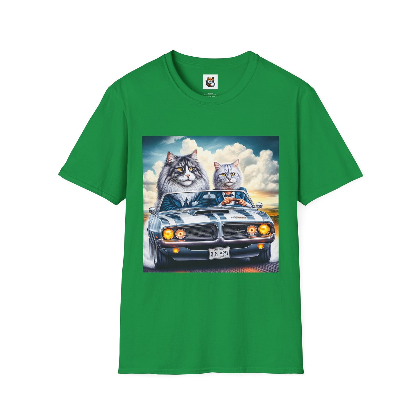 Wacky Norwegian Forest Cat Unisex Softstyle T-Shirt