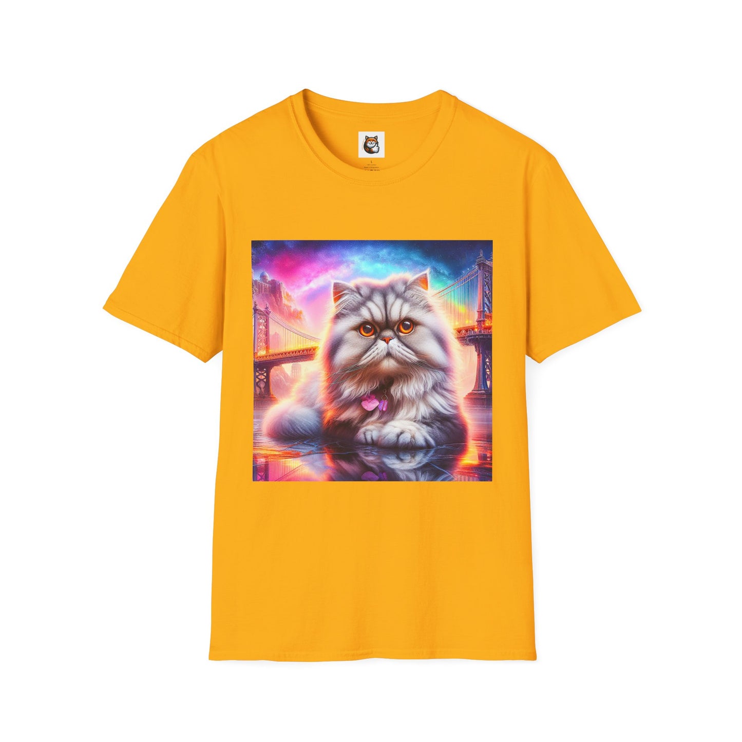 Selkirk Rex Cat T-Shirt purple sunset