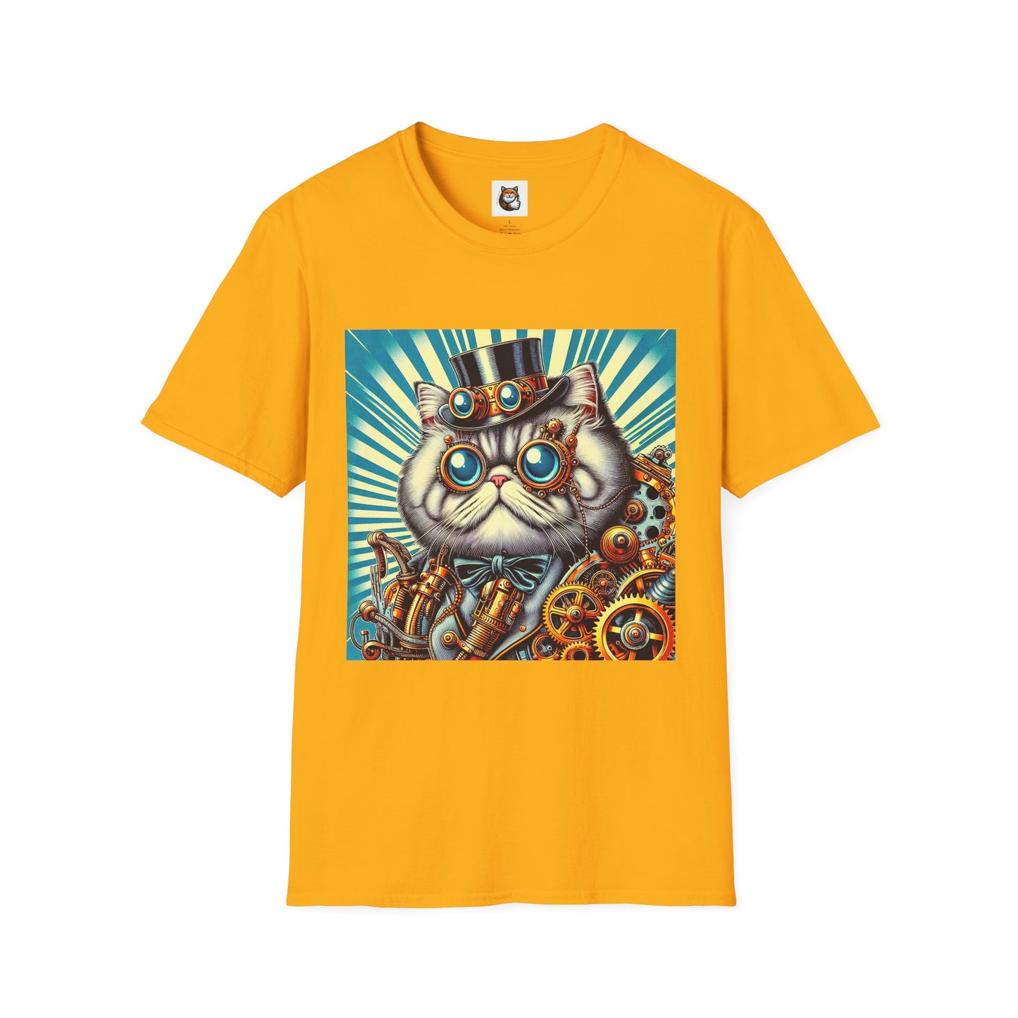 Selkirk Rex Cat T-Shirt steam punk