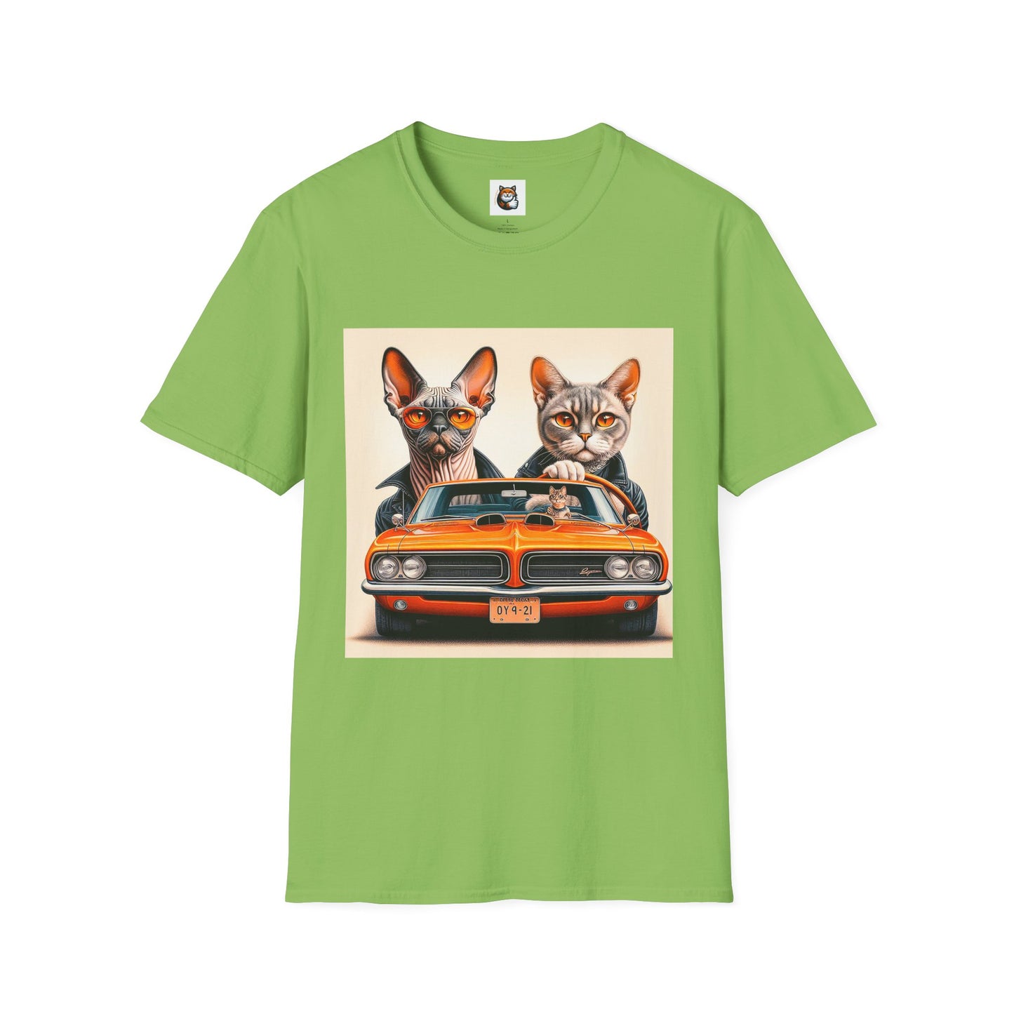 Wacky  Devon Rex Cool cats  Unisex Softstyle T-Shirt