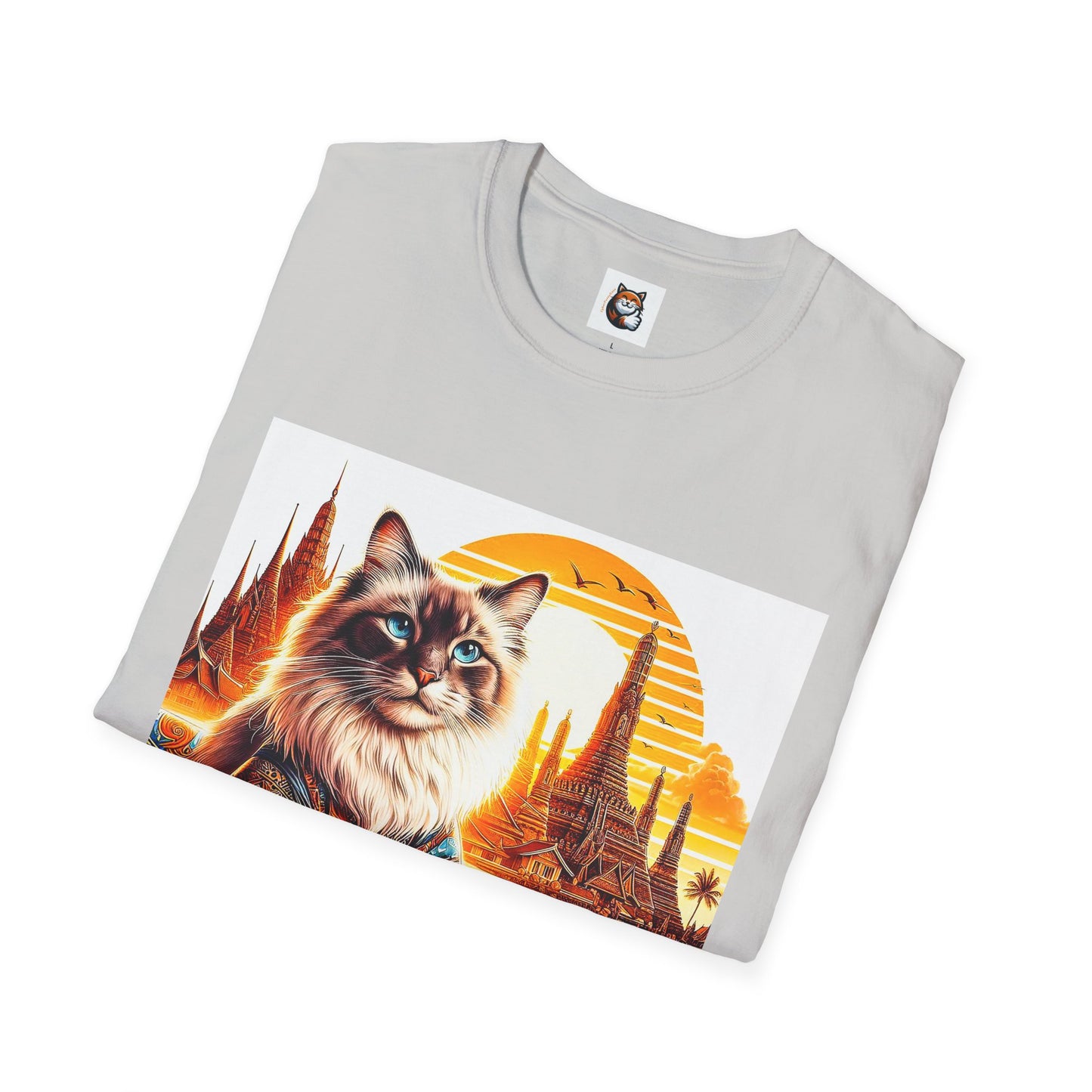 British Shorthair surfing Softstyle T-Shirt
