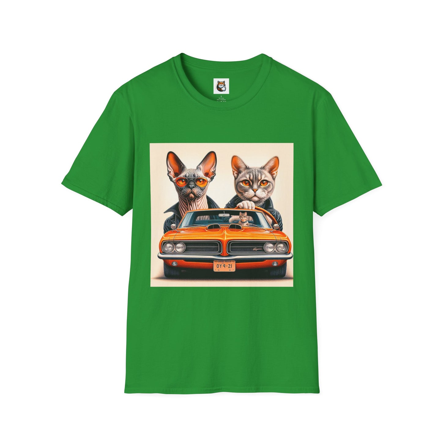 Wacky  Devon Rex Cool cats  Unisex Softstyle T-Shirt