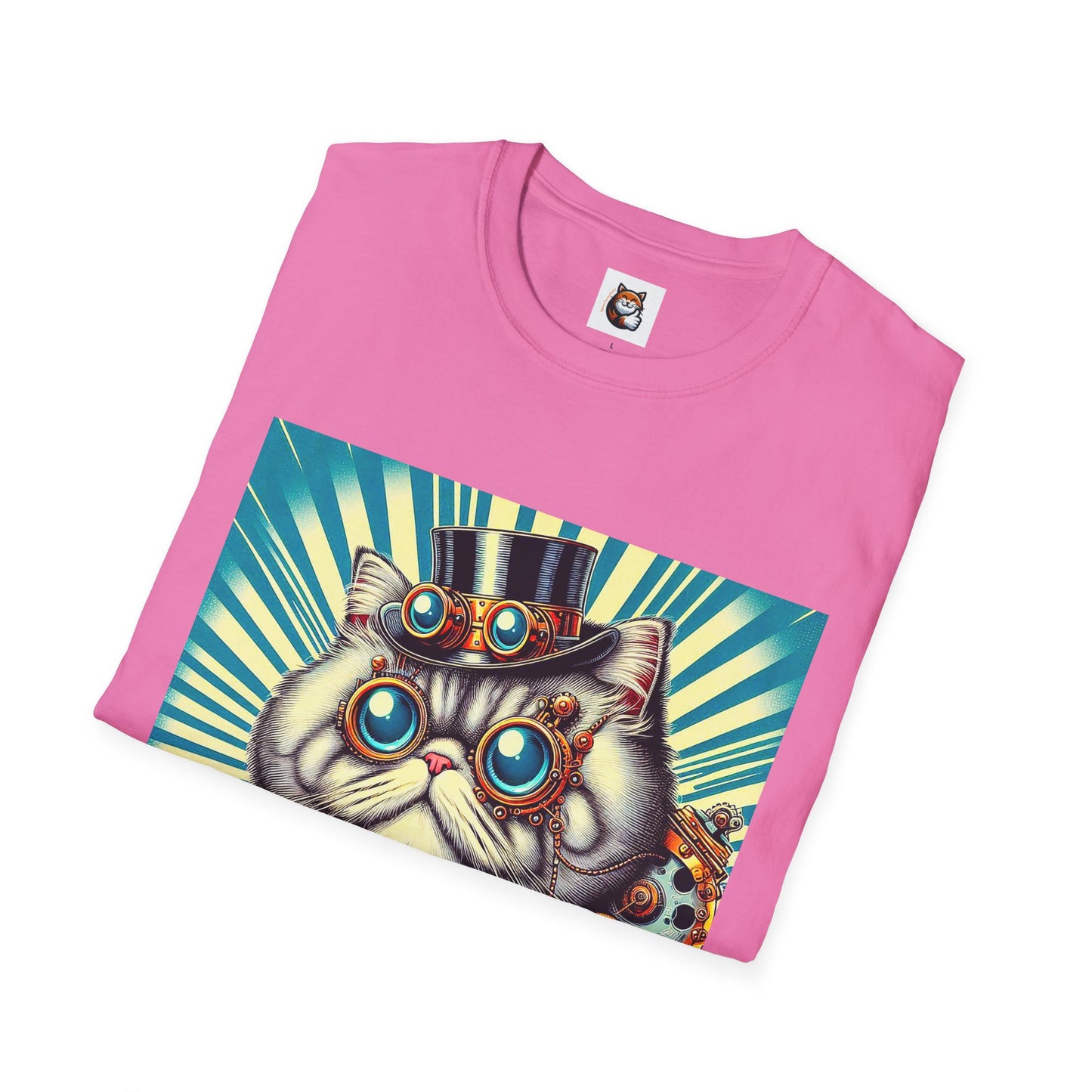Selkirk Rex Cat T-Shirt steam punk