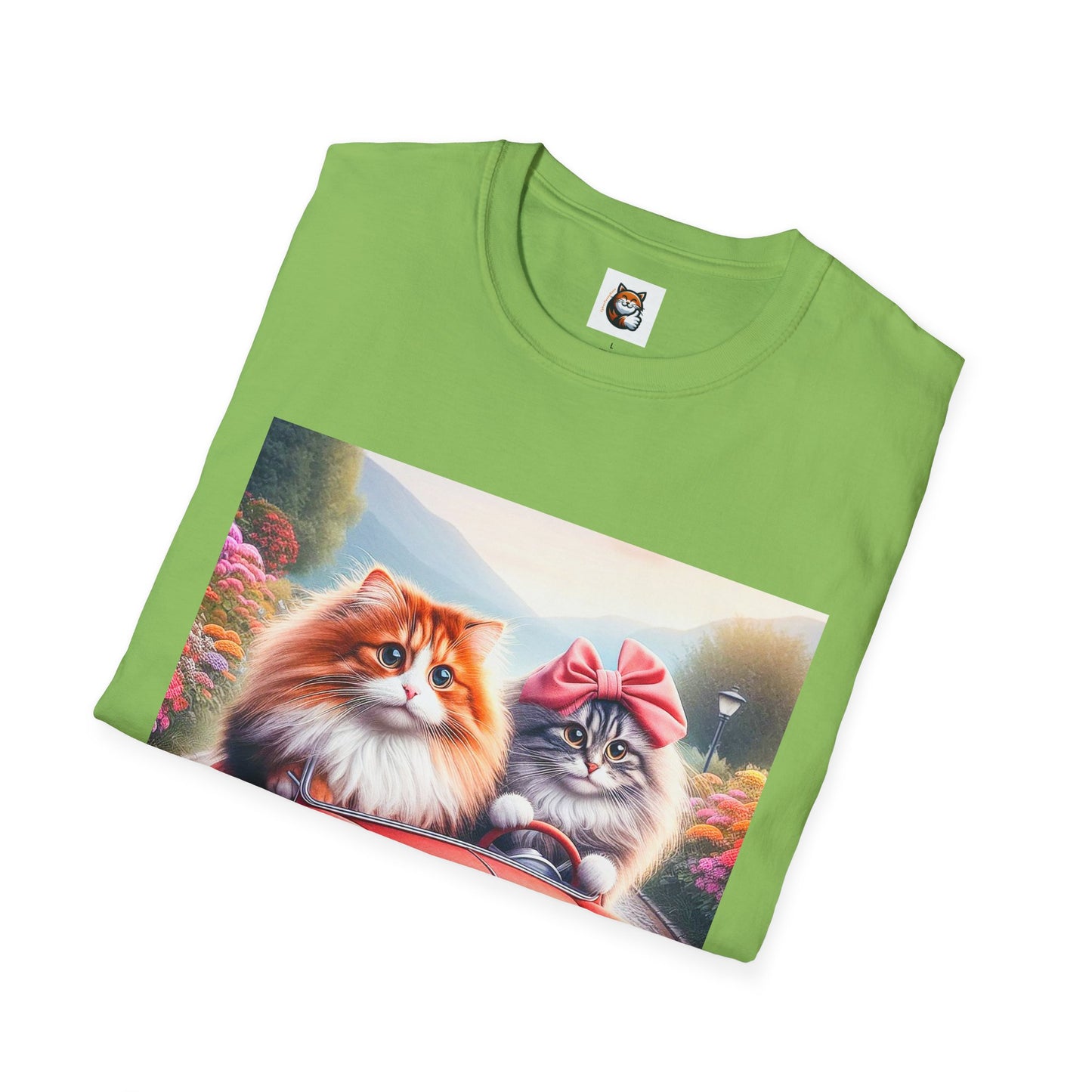 Wacky Norwegian Forest Cat Unisex Softstyle T-Shirt