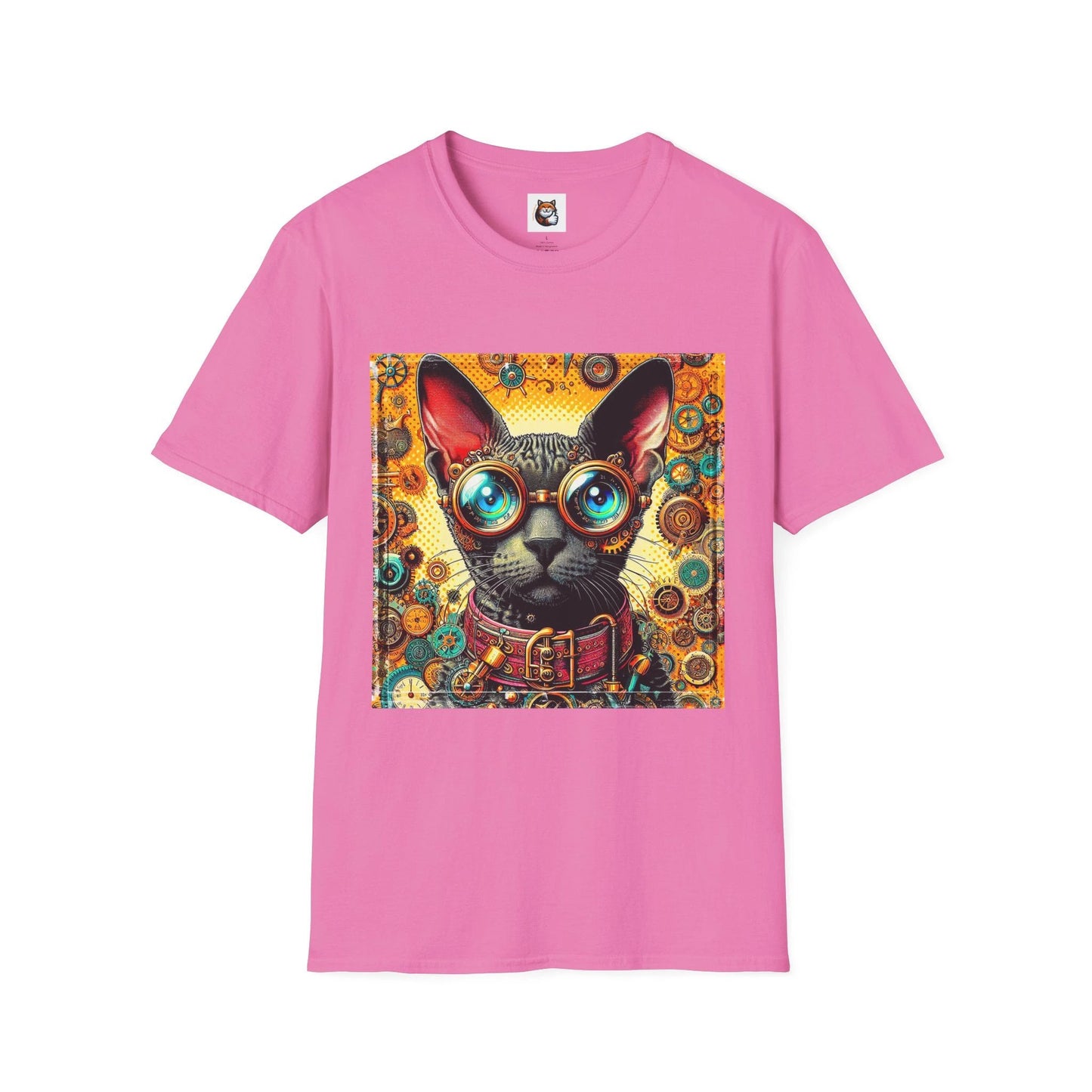 Cornish Rex Cat steam punk T-Shirt by Printify