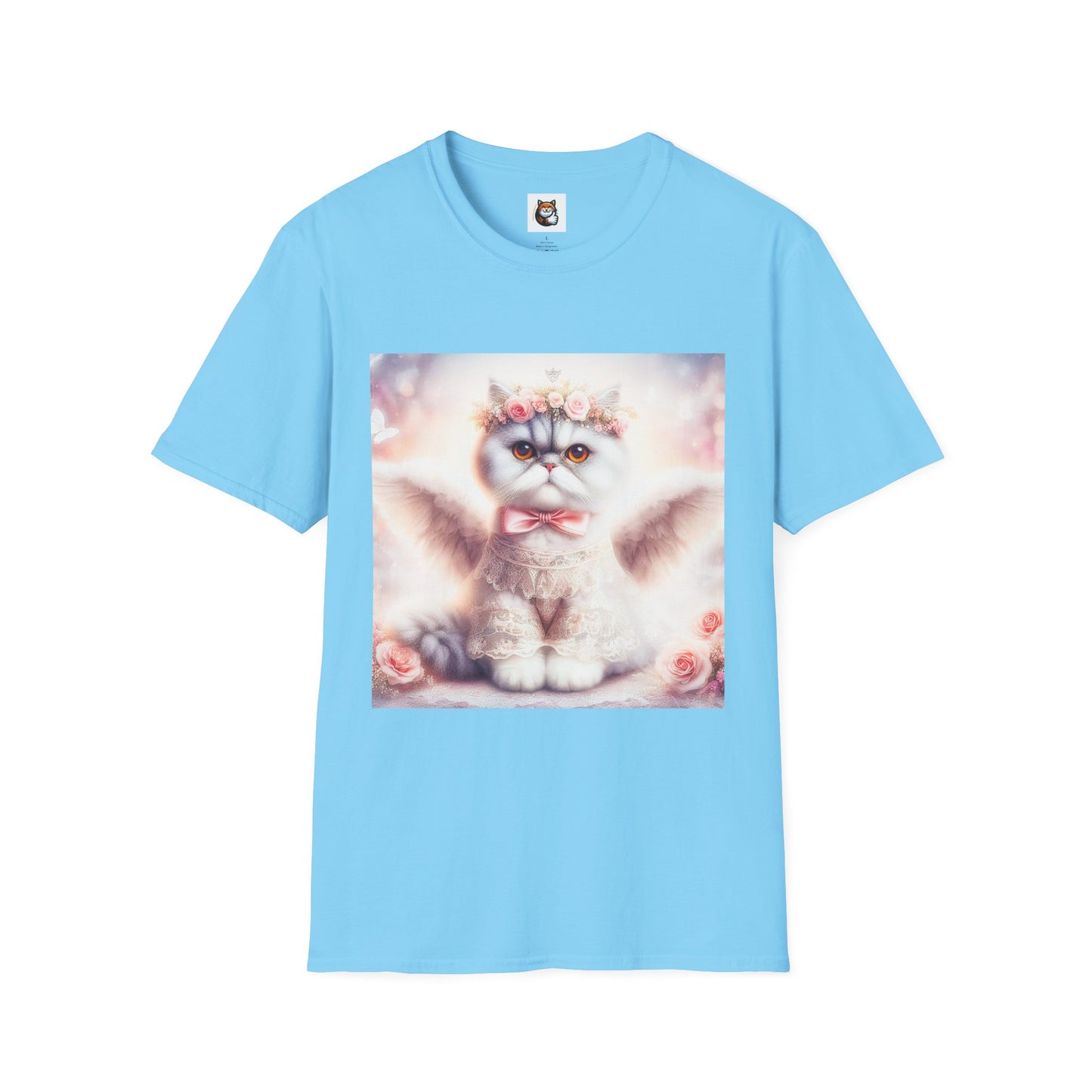 Selkirk Rex Cat T-Shirt flower Angel