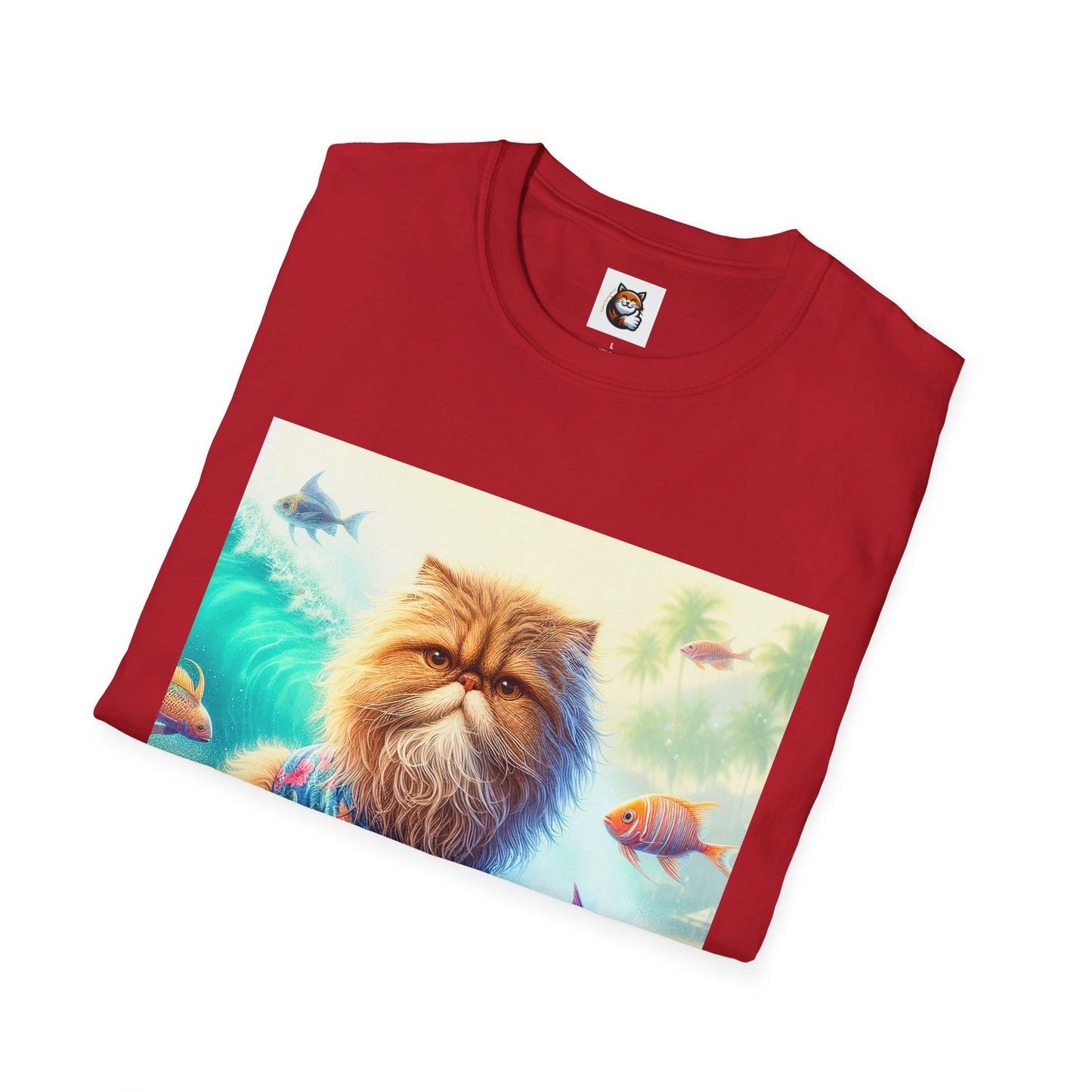 Selkirk Rex Cat T-Shirt angry surfer