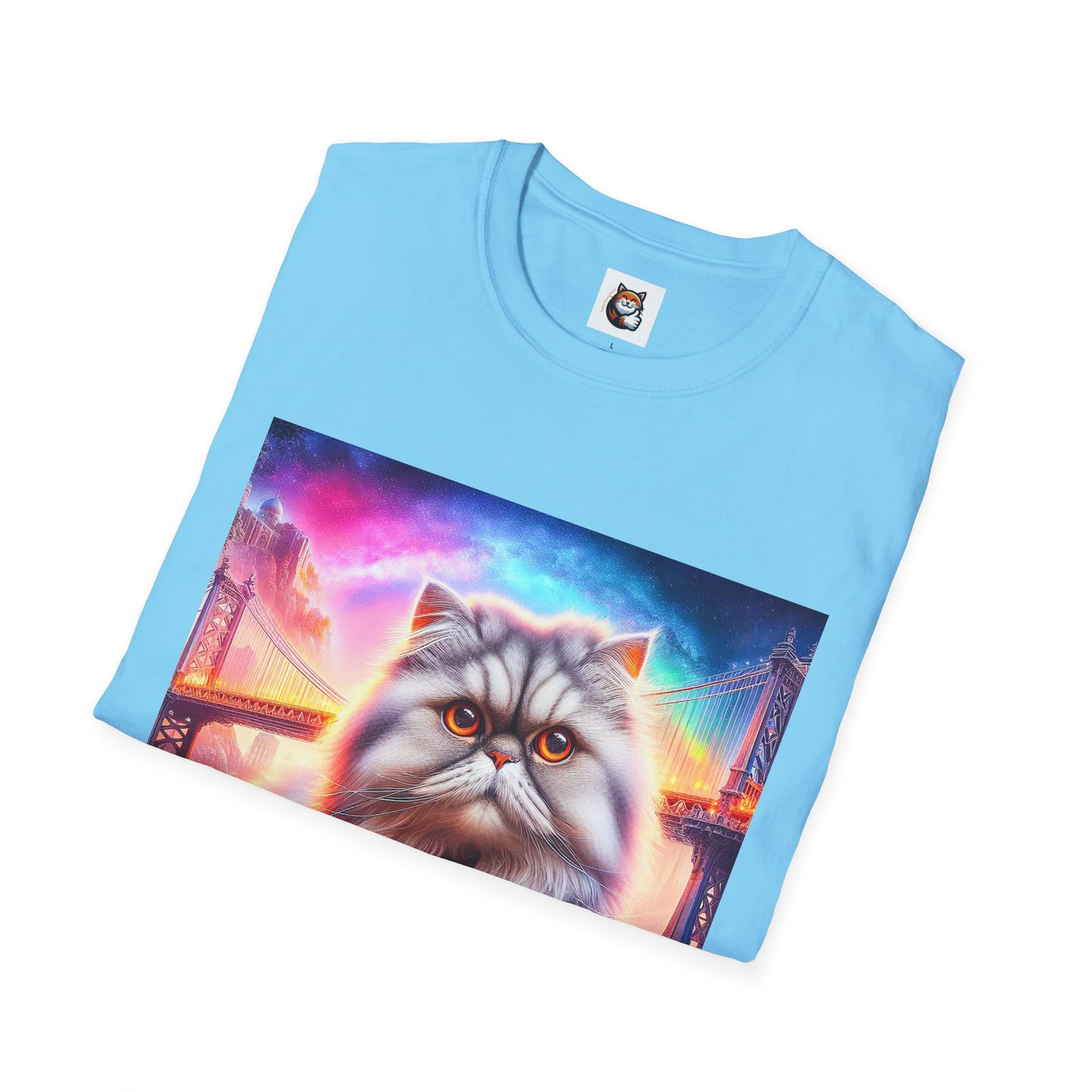 Selkirk Rex Cat T-Shirt purple sunset