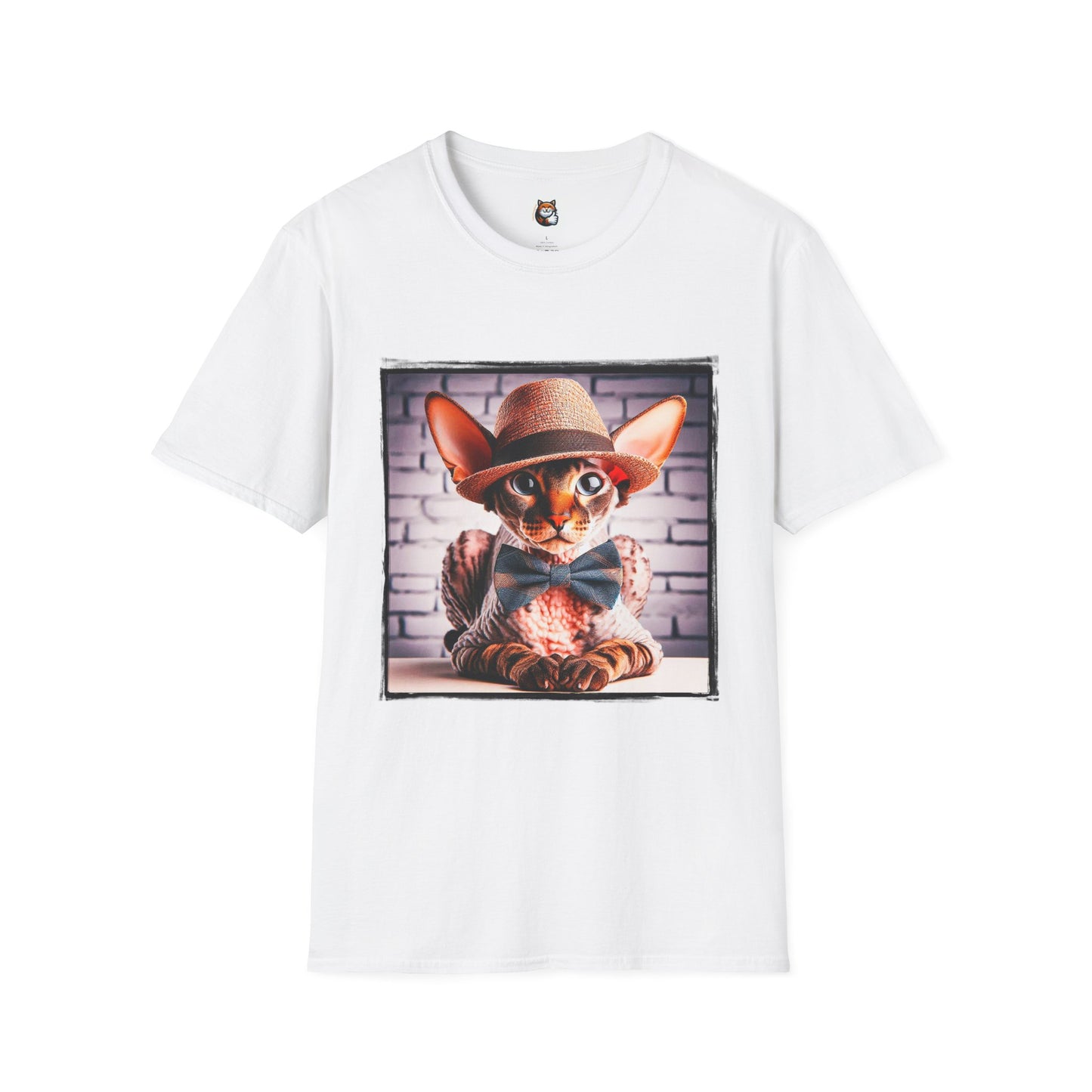 Cornish Rex Cat bow tie and hat T-Shirt