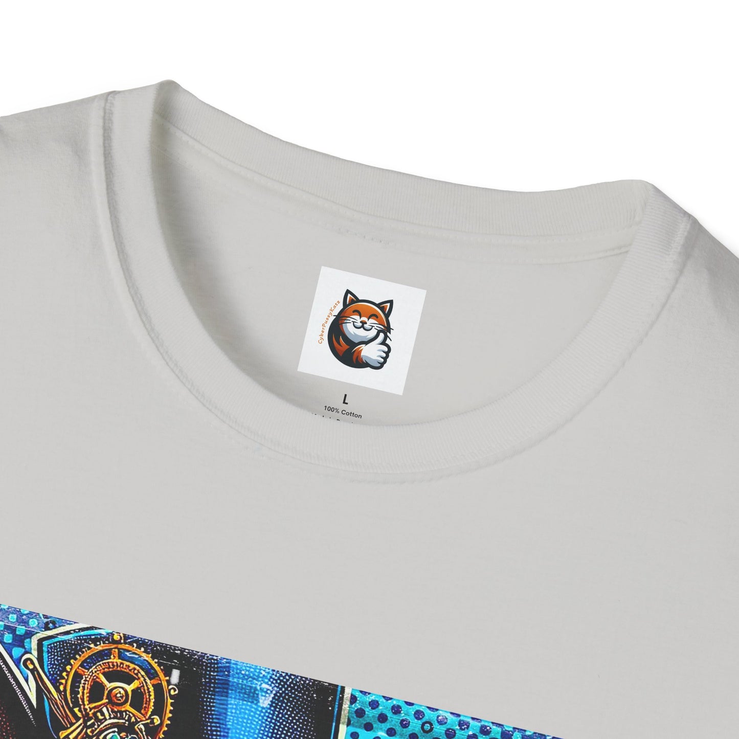 Devon Rex steam punk  Unisex Softstyle T-Shirt