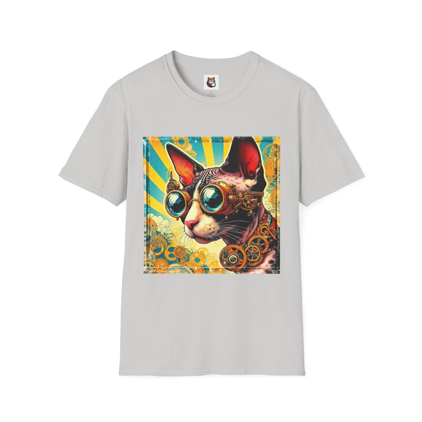 Cornish Rex Cat Unisex steam punk  T-Shirt