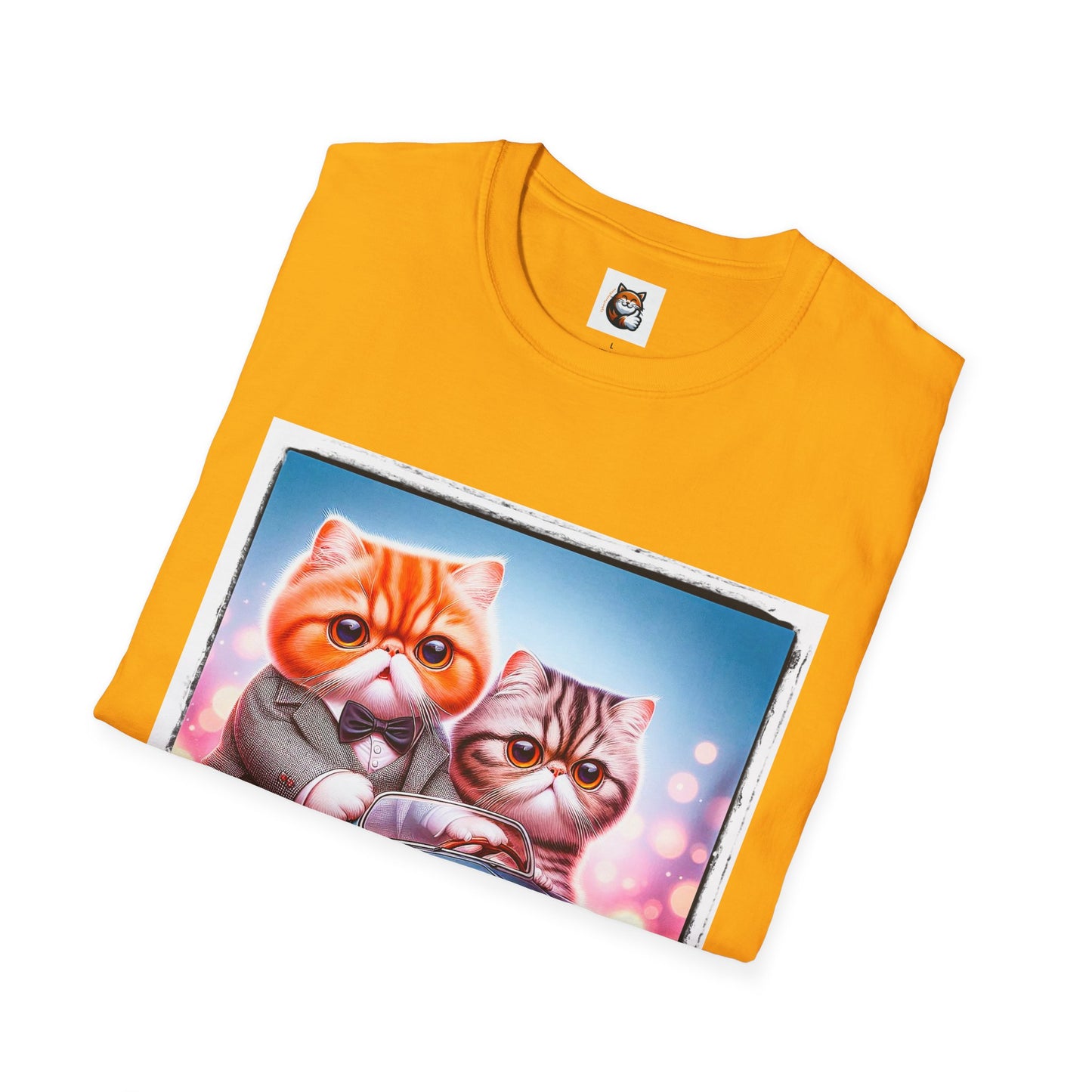 Wacky Exotic Shorthair Cat Unisex Softstyle T-Shirt