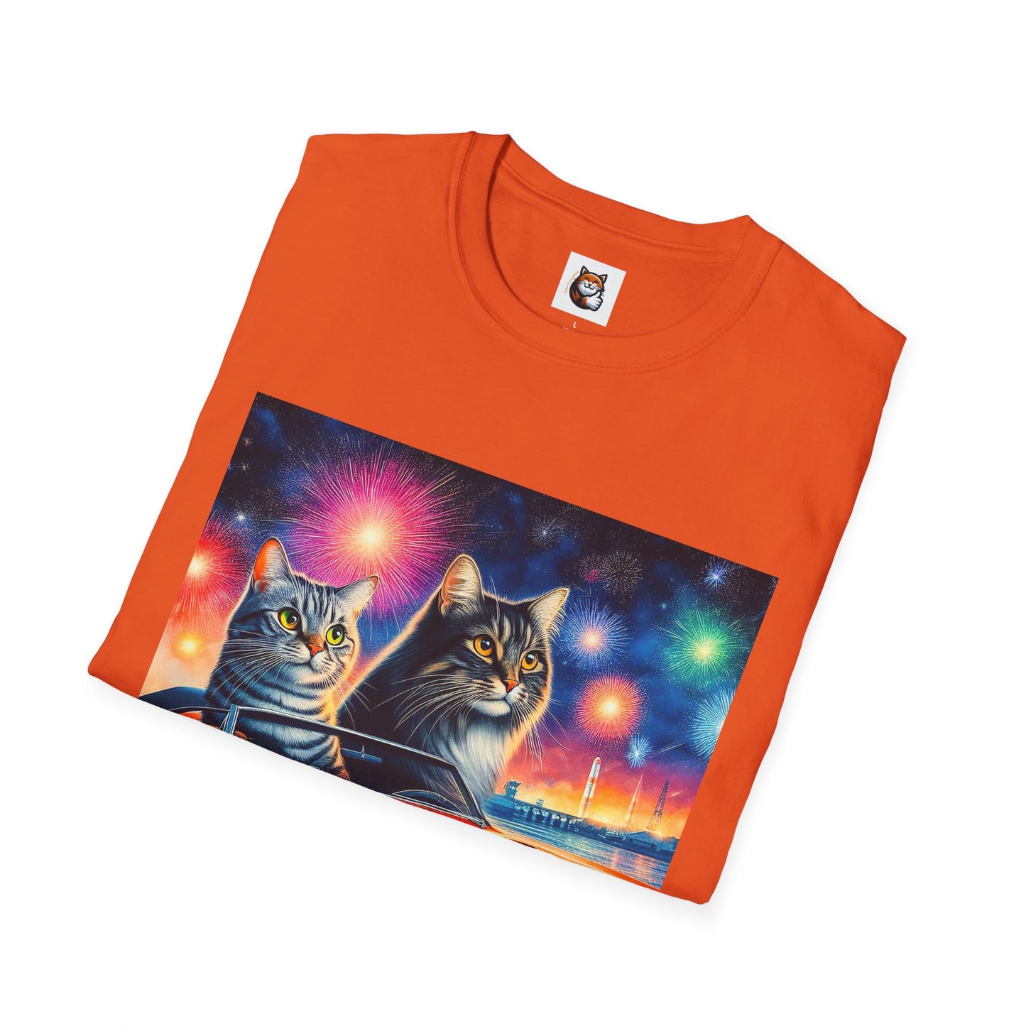 Wacky Domestic Cat Unisex Softstyle T-Shirt