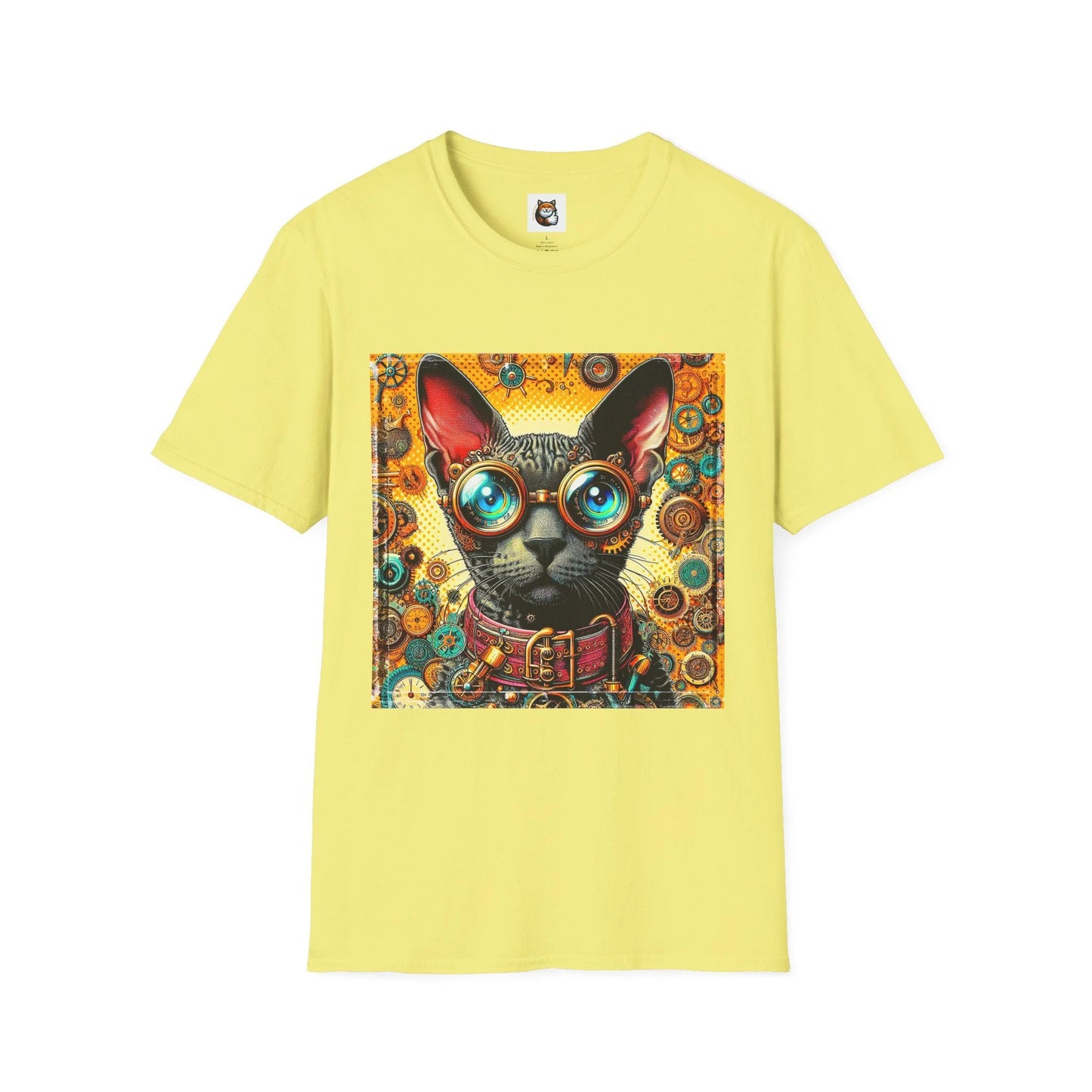 Cornish Rex Cat steam punk T-Shirt by Printify
