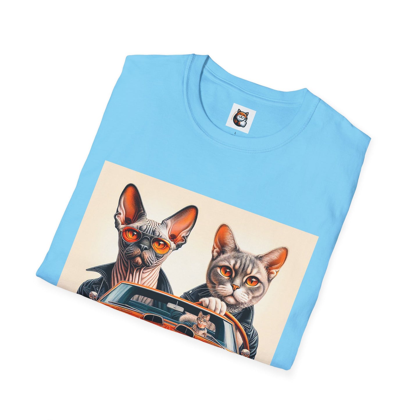 Wacky  Devon Rex Cool cats  Unisex Softstyle T-Shirt