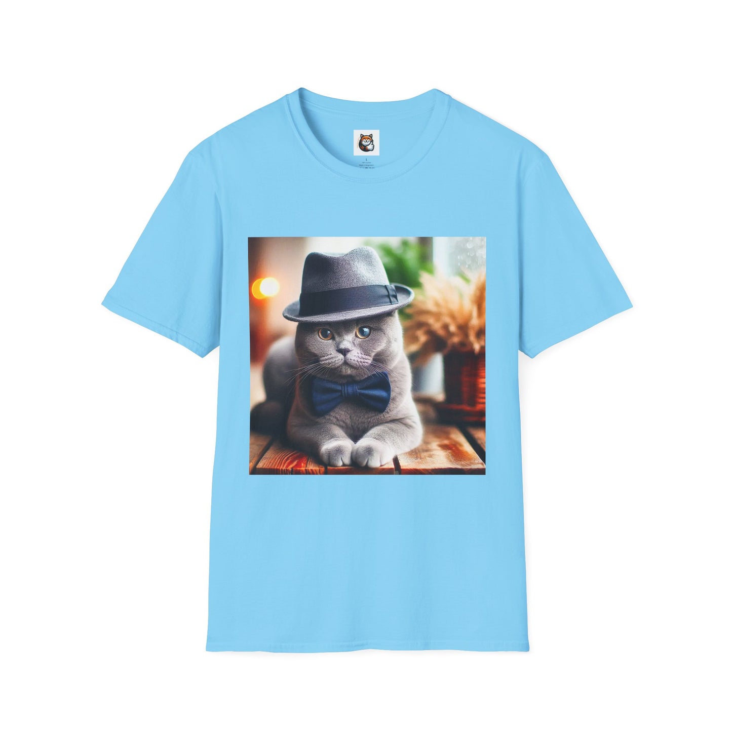 Russian Blue Cat bow tie cutie shirt