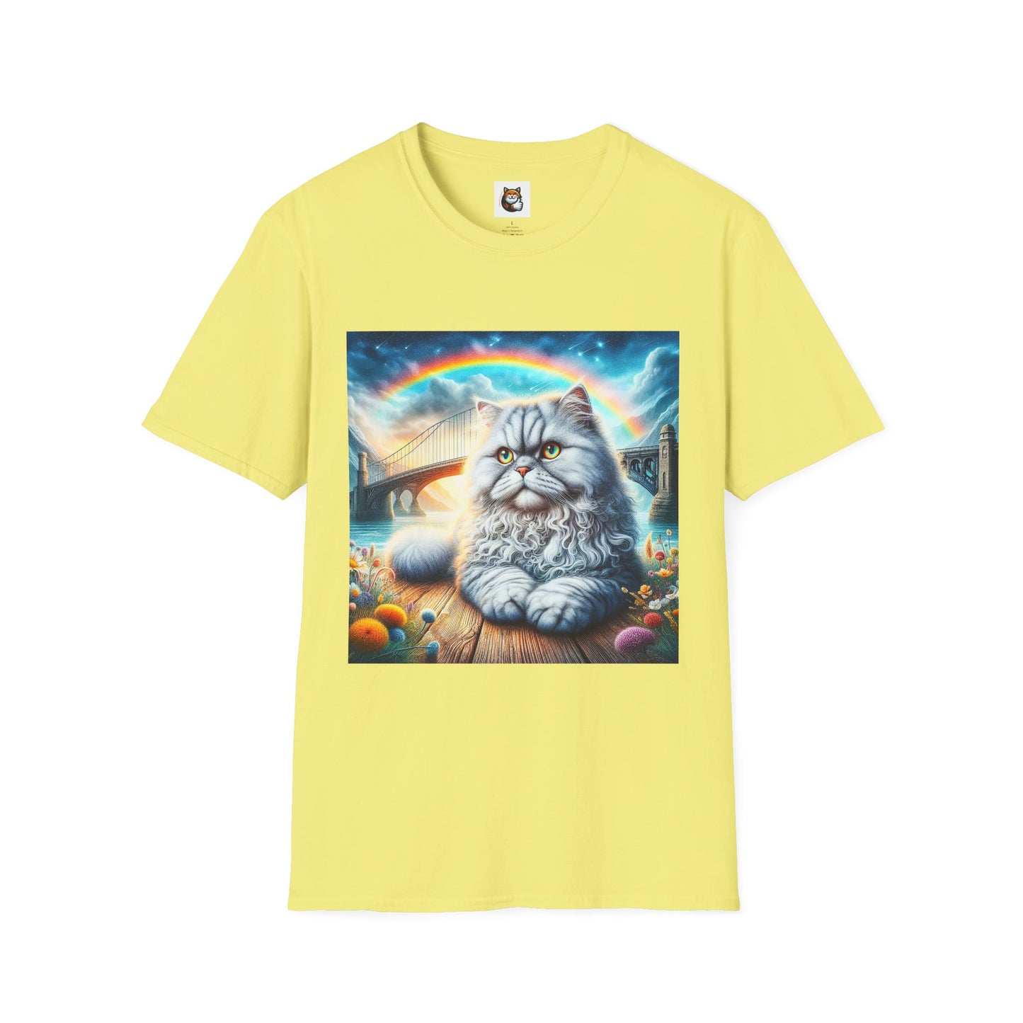 Selkirk Rex Cat T-Shirt  rainbow bridge