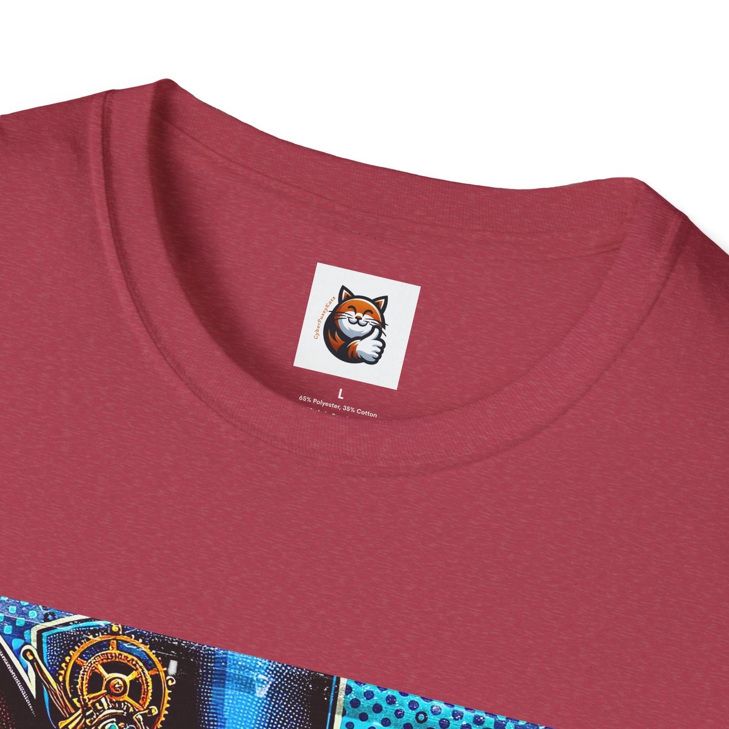 Devon Rex steam punk  Unisex Softstyle T-Shirt