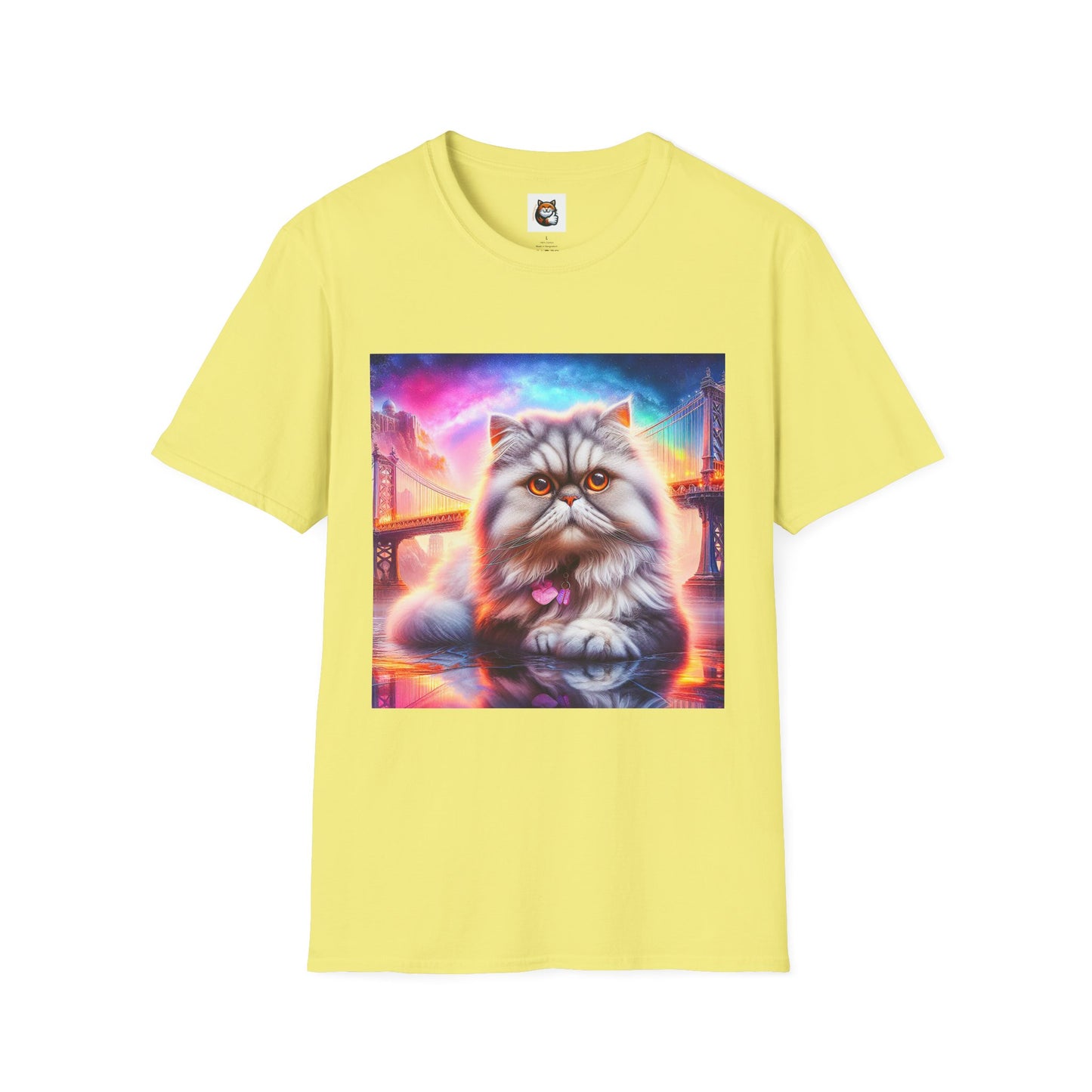 Selkirk Rex Cat T-Shirt purple sunset
