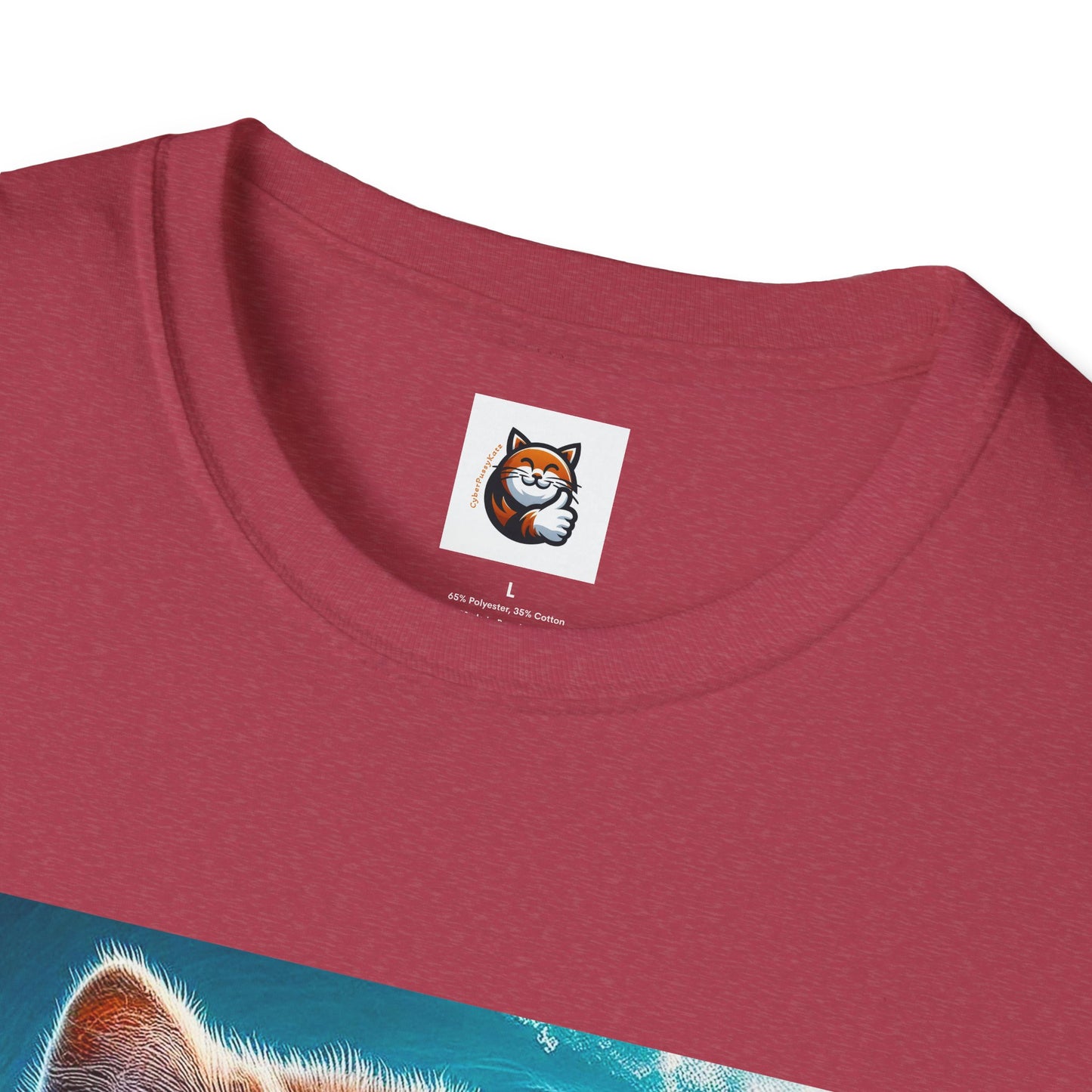 Selkirk Rex Cat T-Shirt old guy surfer