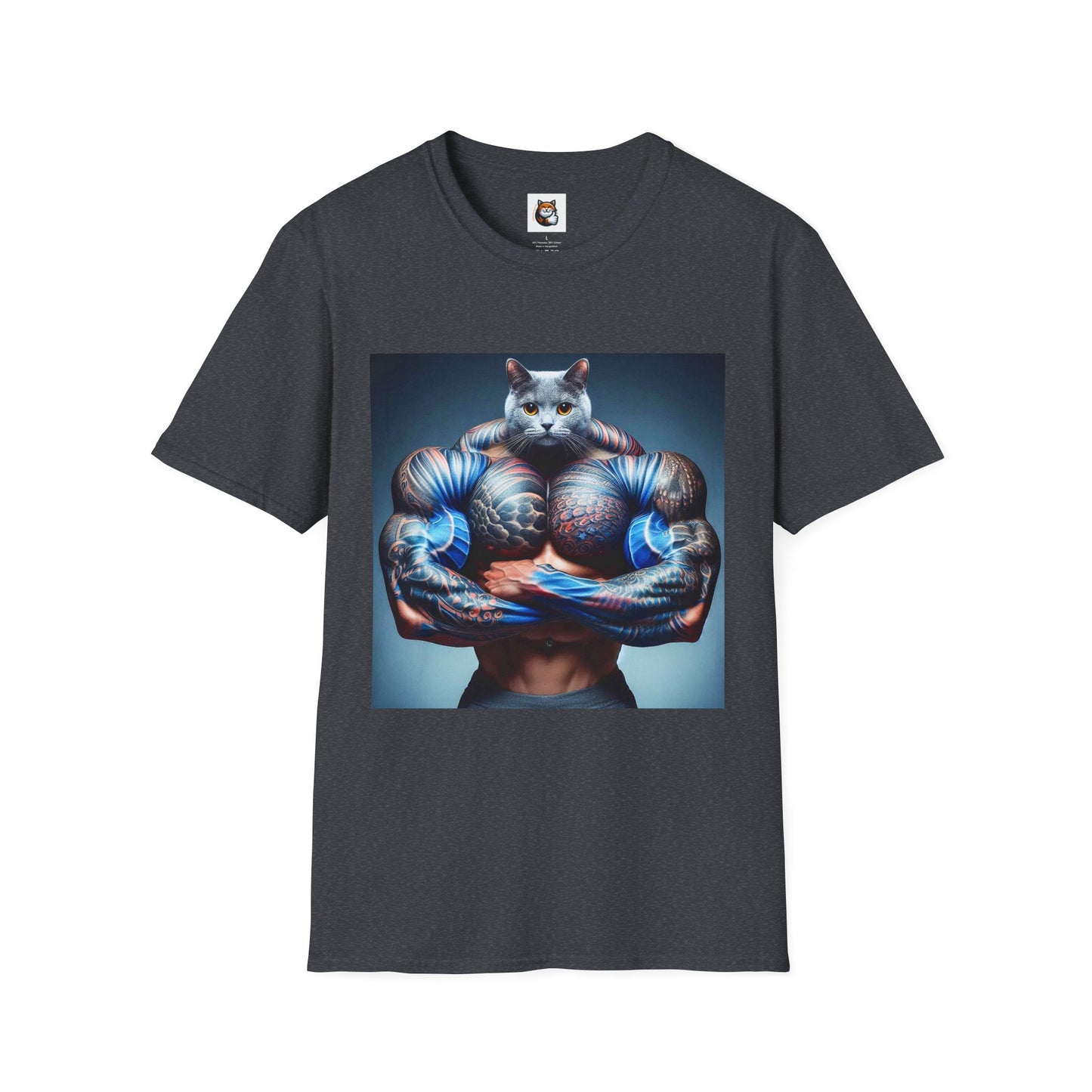 Russian Blue Cat Unisex Softstyle T-Shirt