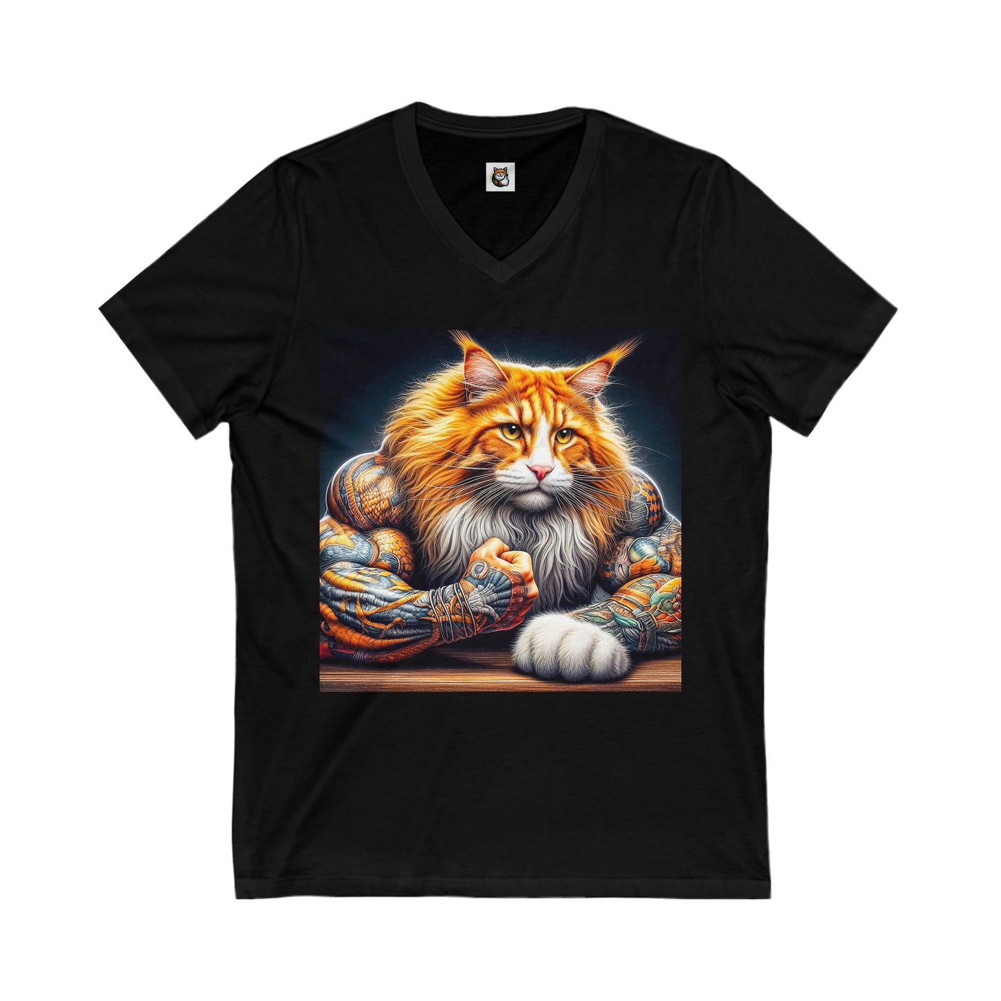 Maine Coon Unisex Jersey Short Sleeve V-Neck Tee