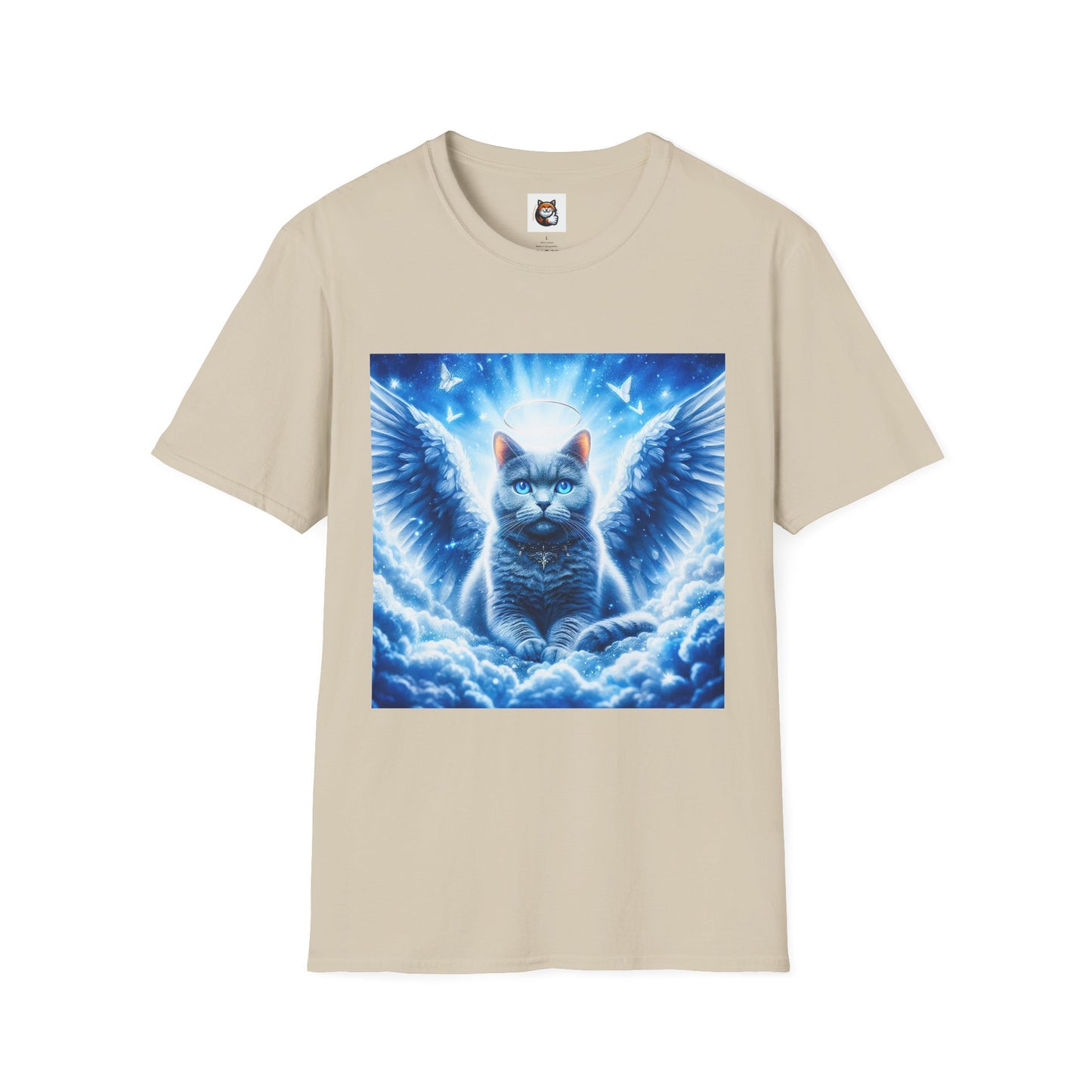 Russian Blue Cat Unisex Softstyle T-Shirt