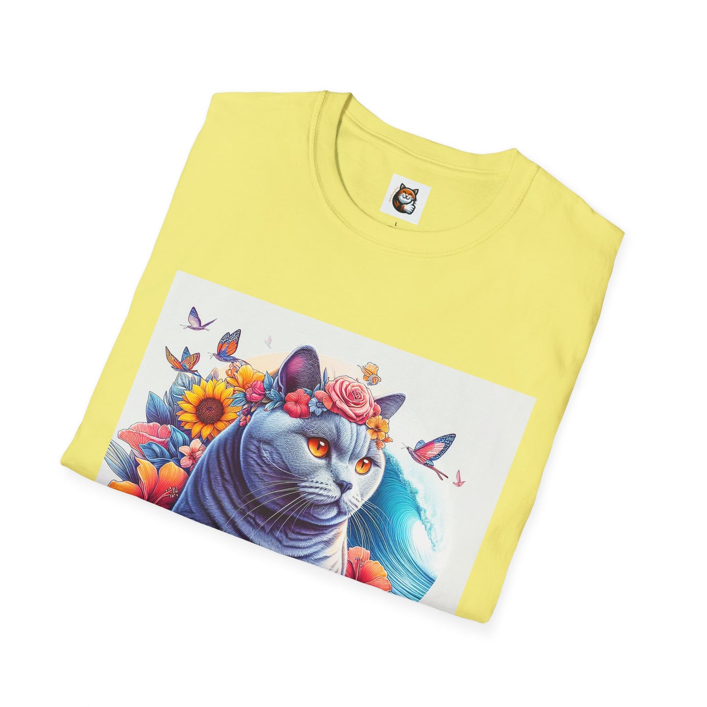 British Shorthair surf board Softstyle T-Shirt