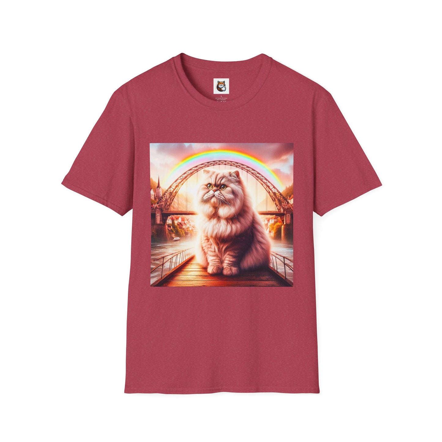Selkirk Rex Cat T-Shirt rainbow bridge