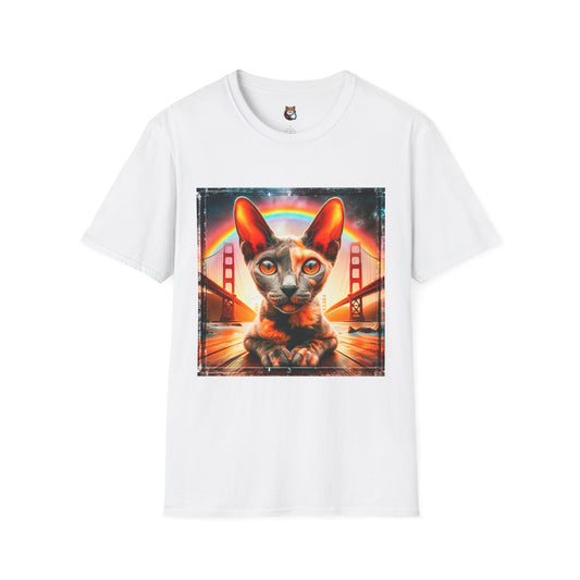 Cornish Rex Cat rainbow bridge  T-Shirt