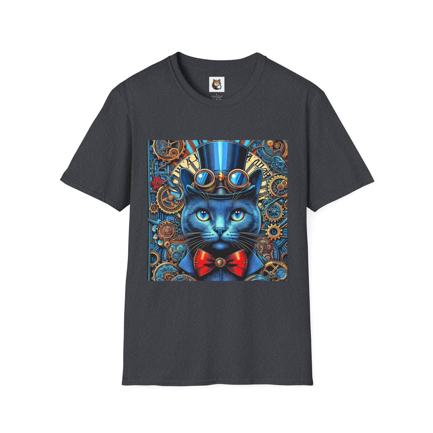 Russian Blue Cat Unisex Softstyle T-Shirt