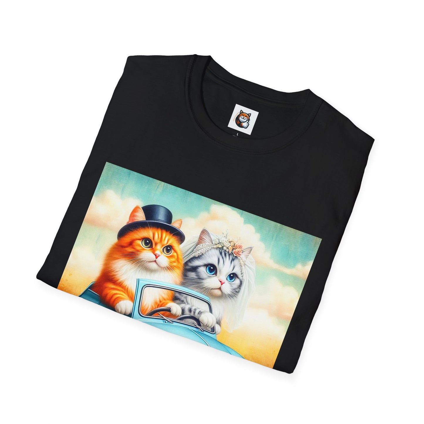 Wacky Domestic Cat Unisex Softstyle T-Shirt