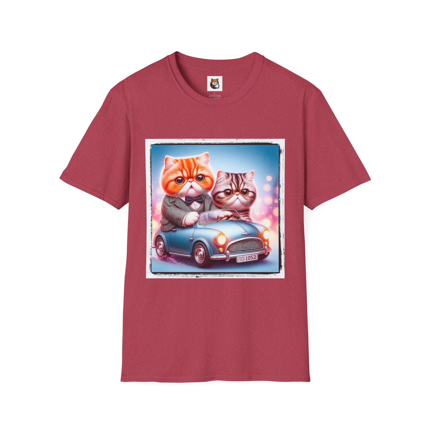 Wacky Exotic Shorthair Cat Unisex Softstyle T-Shirt