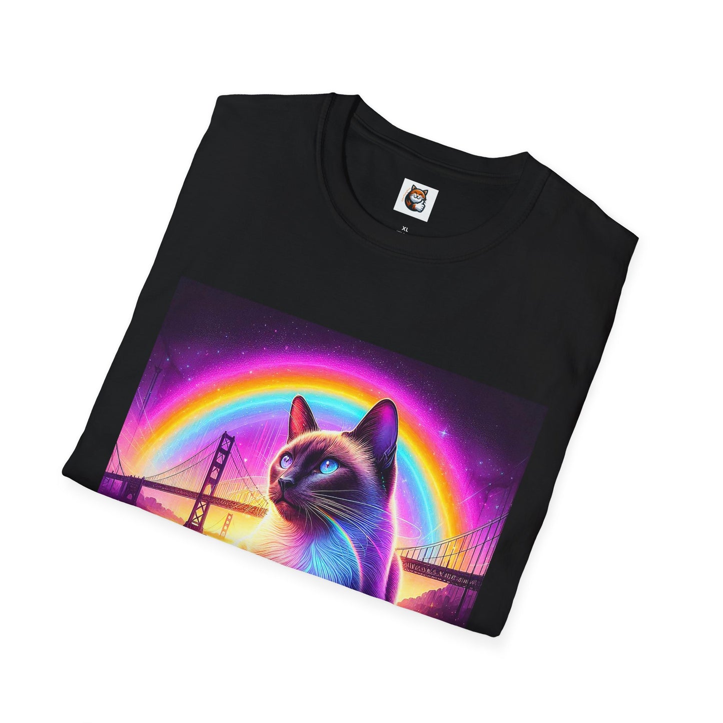 Siamese Cat purple rainbow