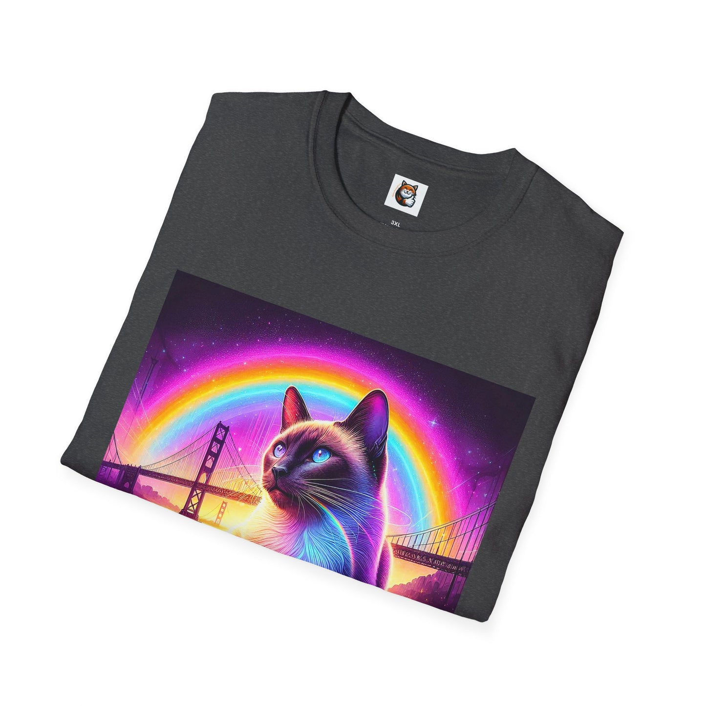 Siamese Cat purple rainbow
